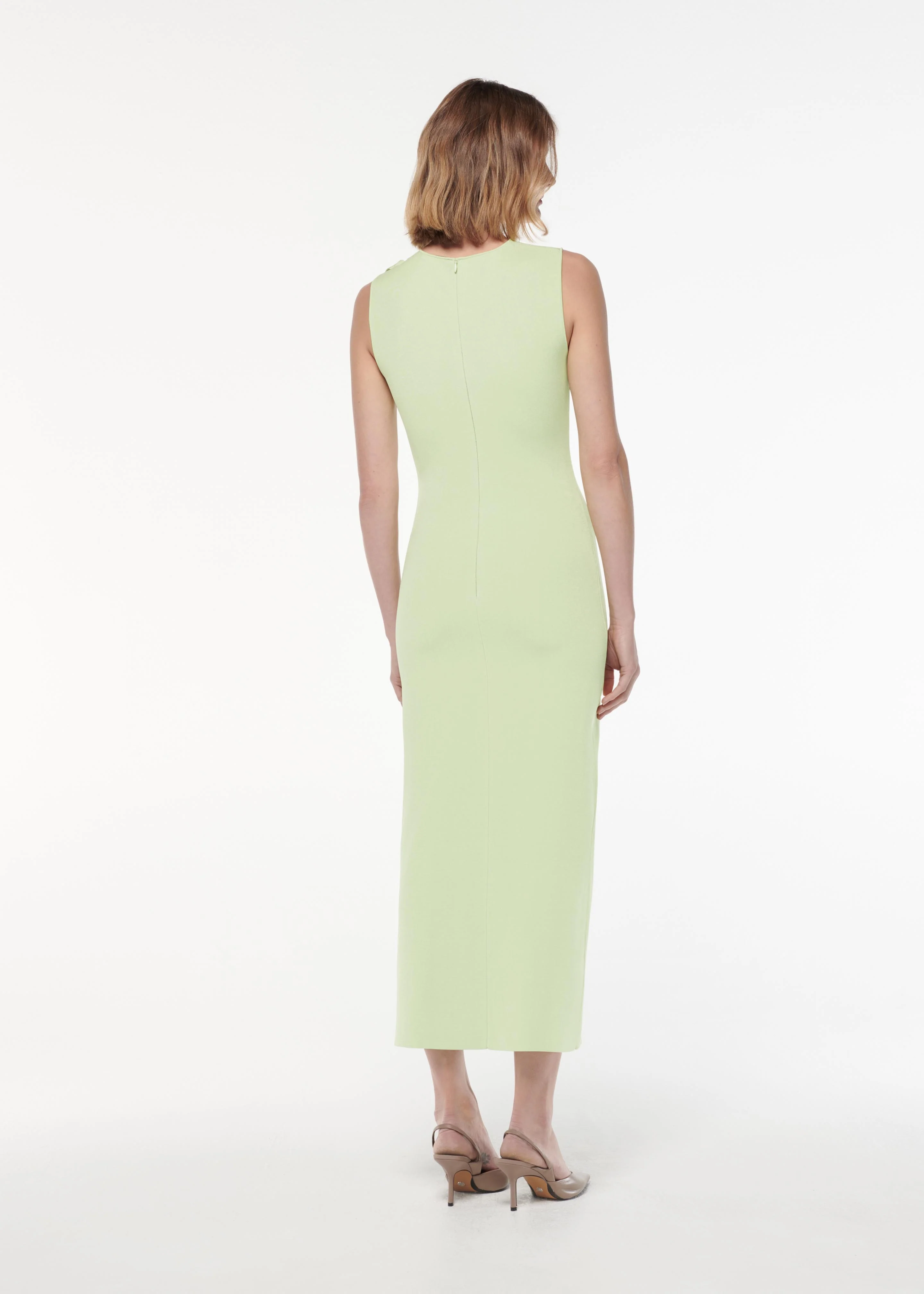 Flat Knit Bow Midi Dress - Image 3