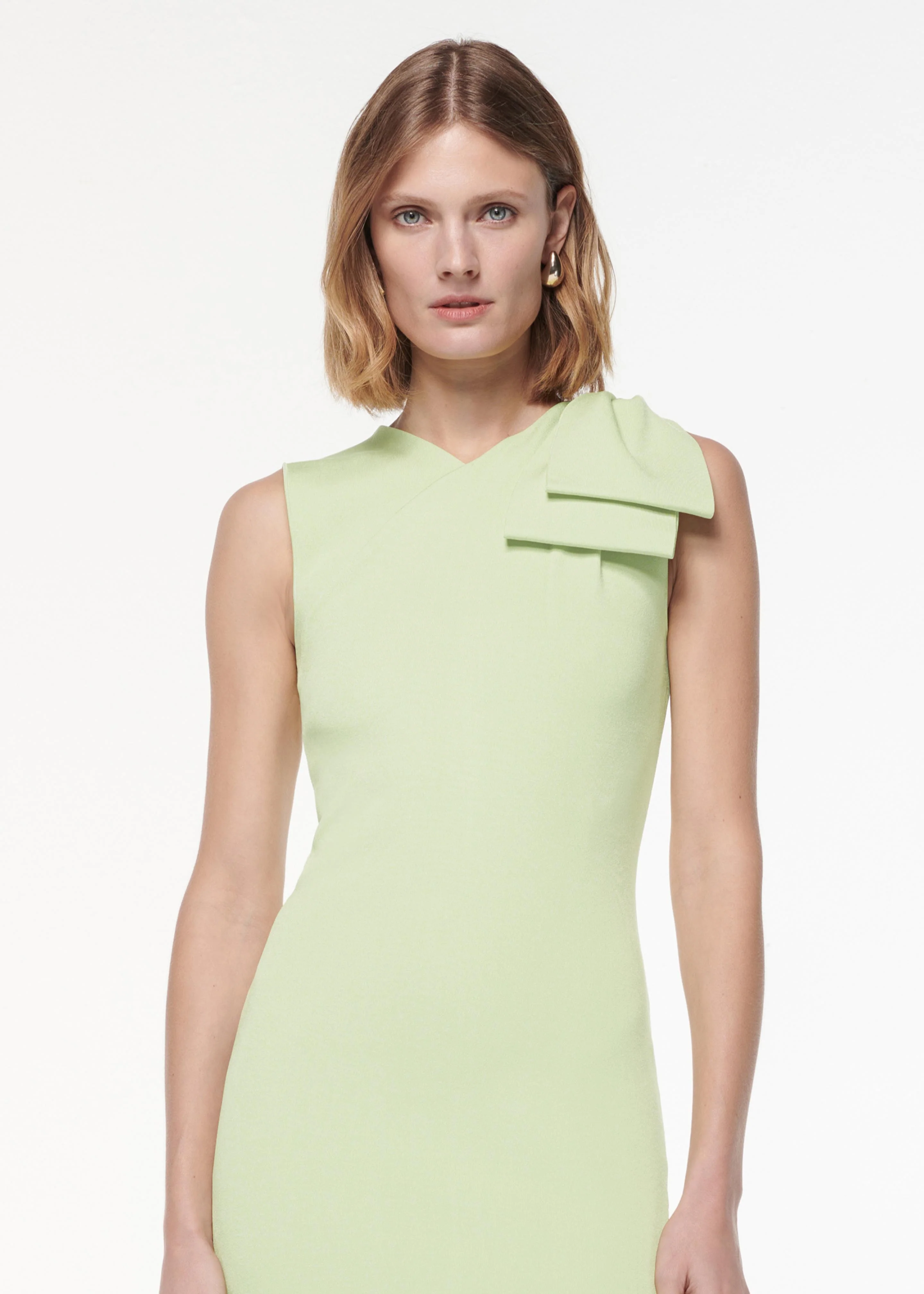 Flat Knit Bow Midi Dress - Image 4