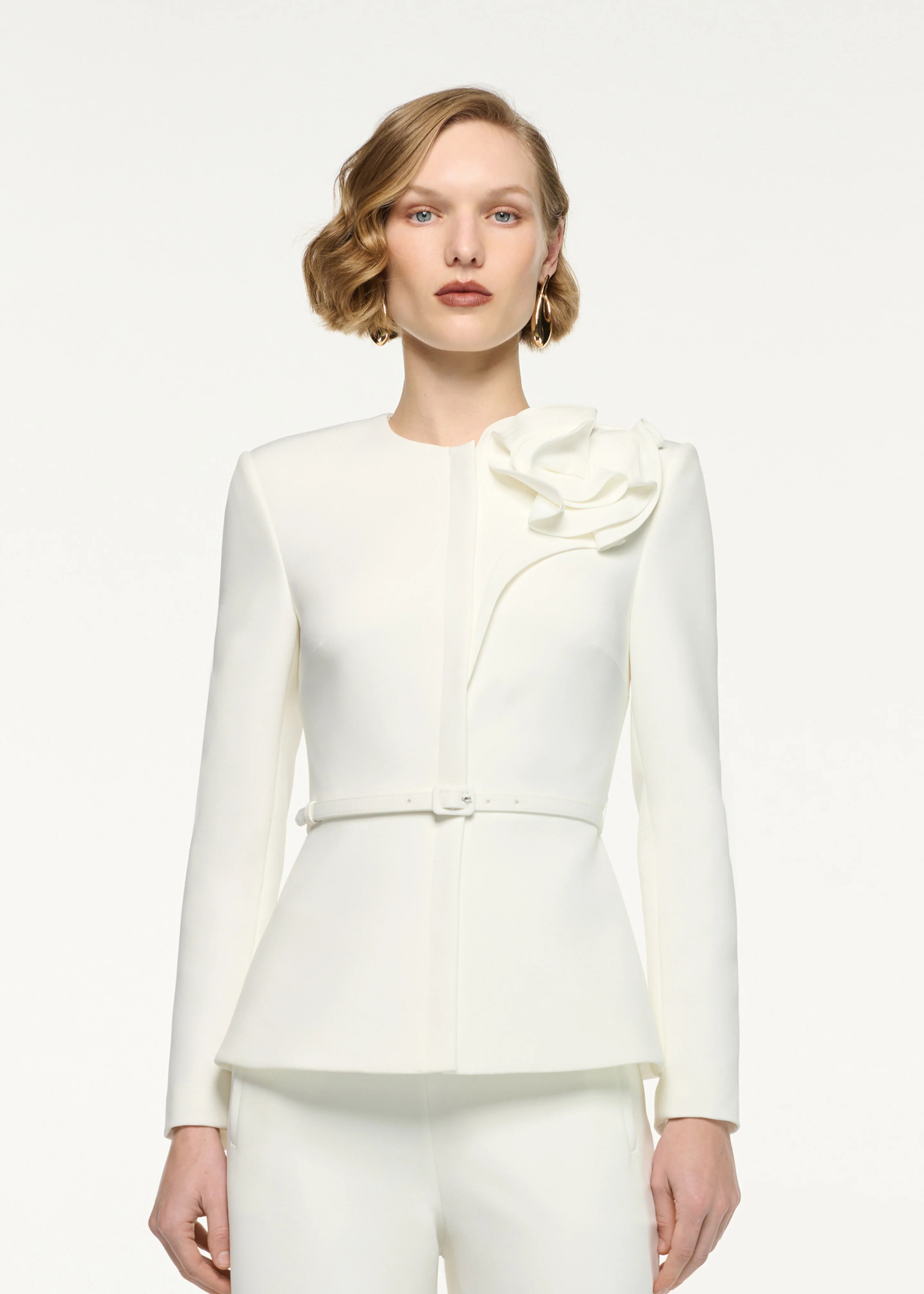 Flower Belted Jacket - Image 4