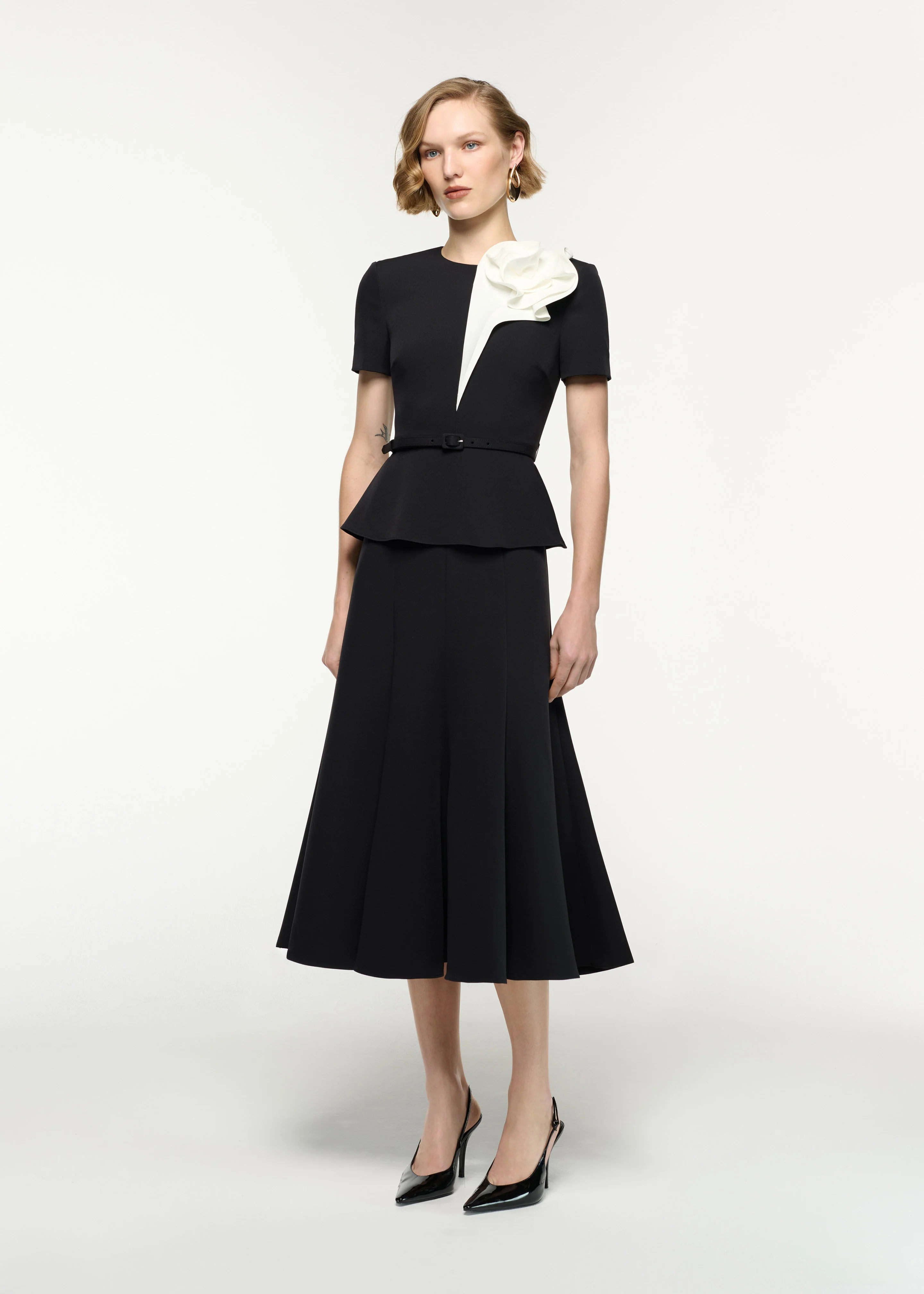 Flower Belted Midi Dress - Image 2