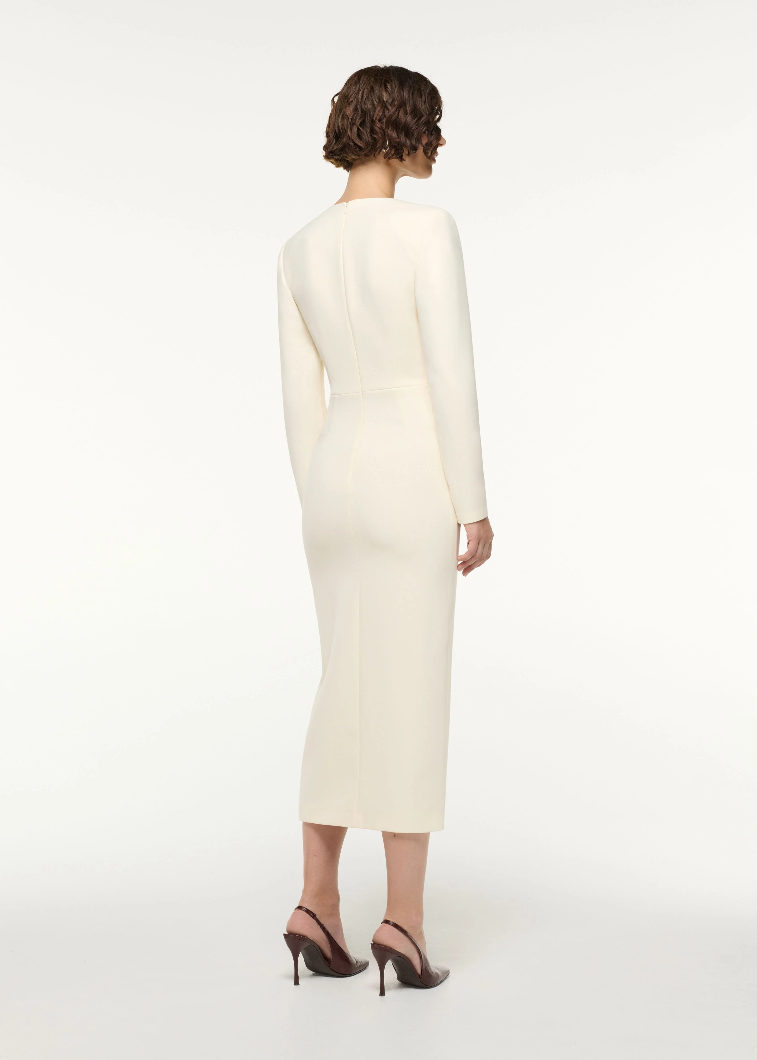Flower Detail Cocktail Midi Dress - Image 3