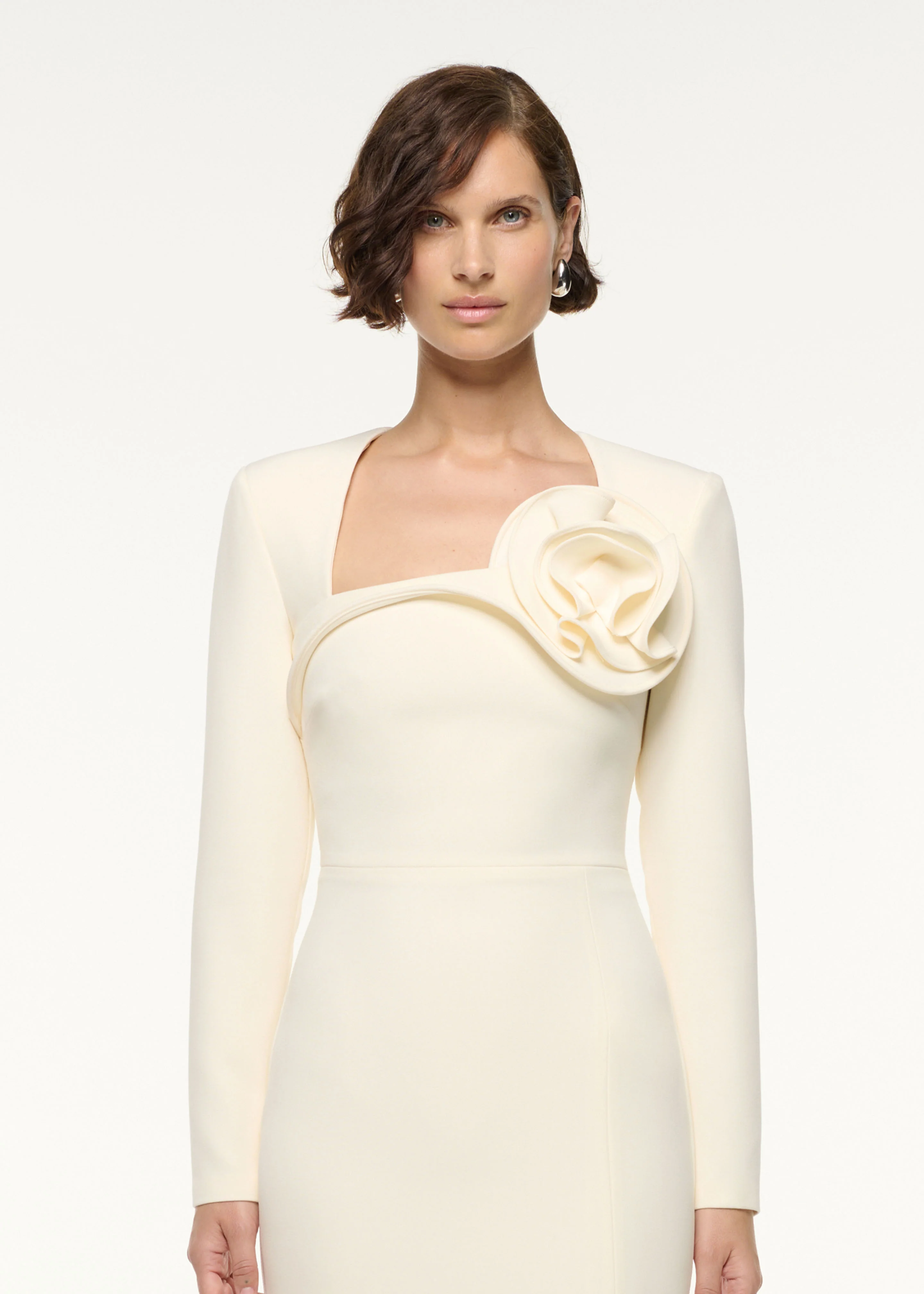 Flower Detail Cocktail Midi Dress - Image 4