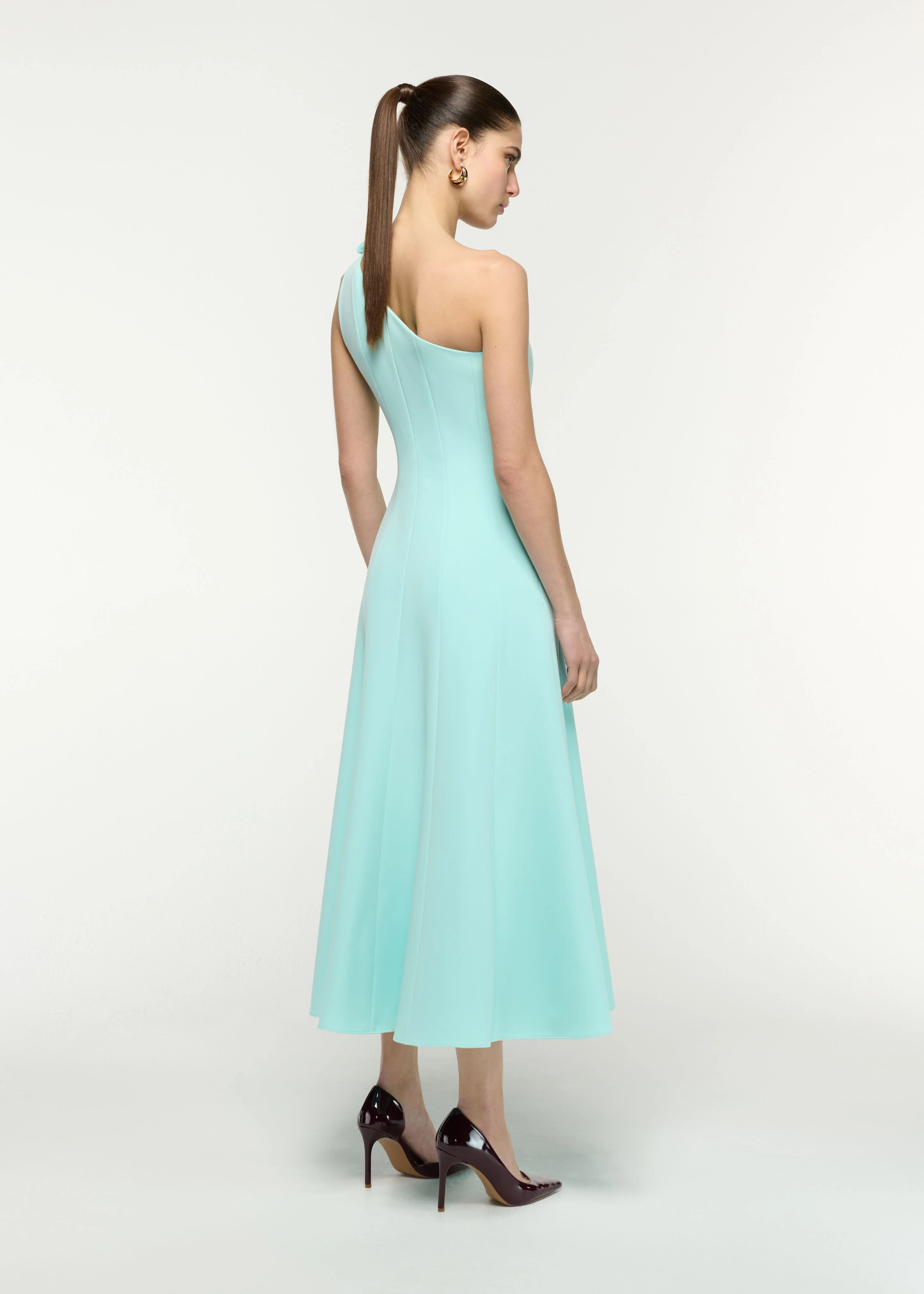 Flower Detail One Shoulder Midi Dress - Image 3