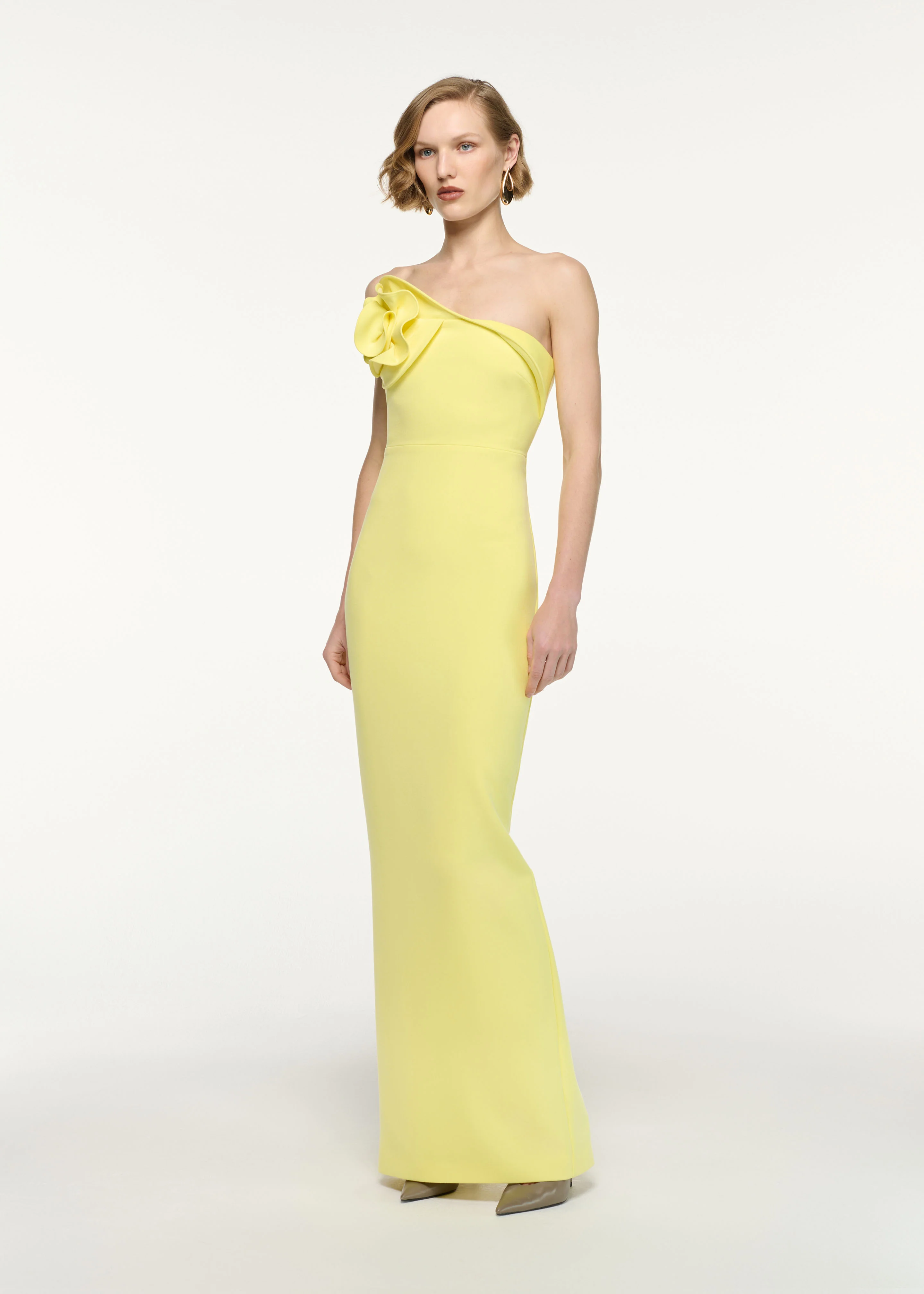 Flower Detail Strapless Gown - Image 2