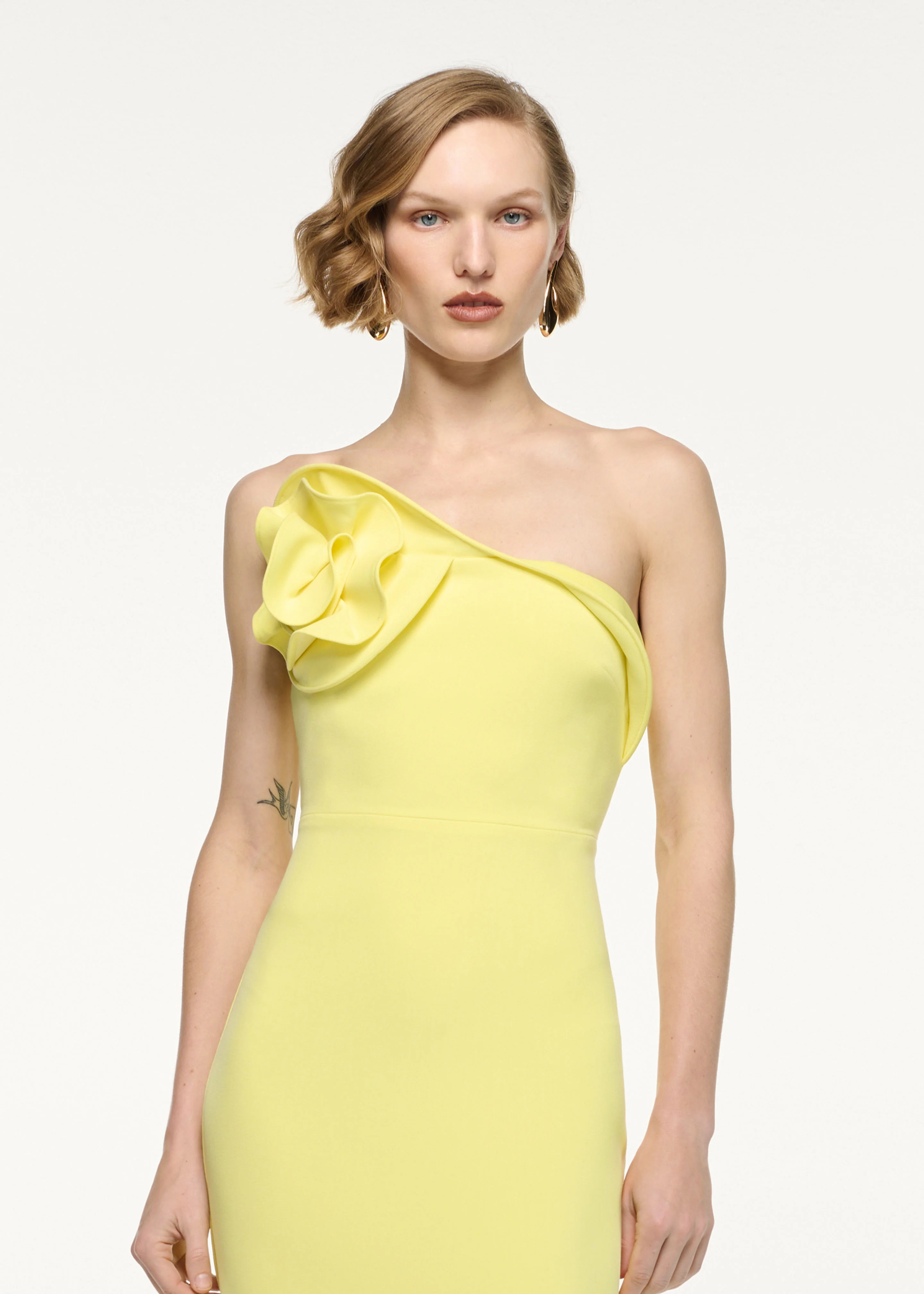 Flower Detail Strapless Gown - Image 4