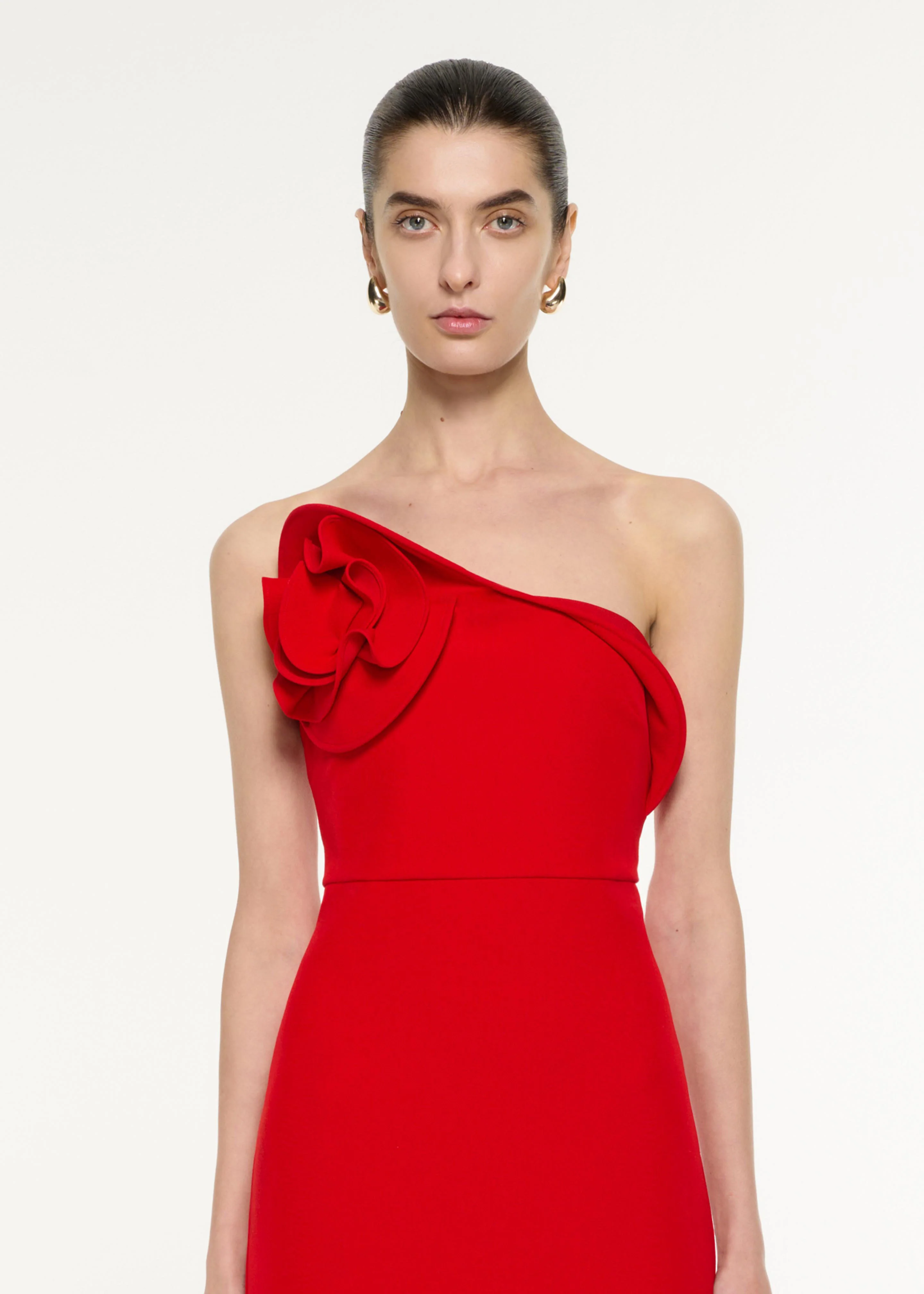 Flower Detail Strapless Gown - Image 4