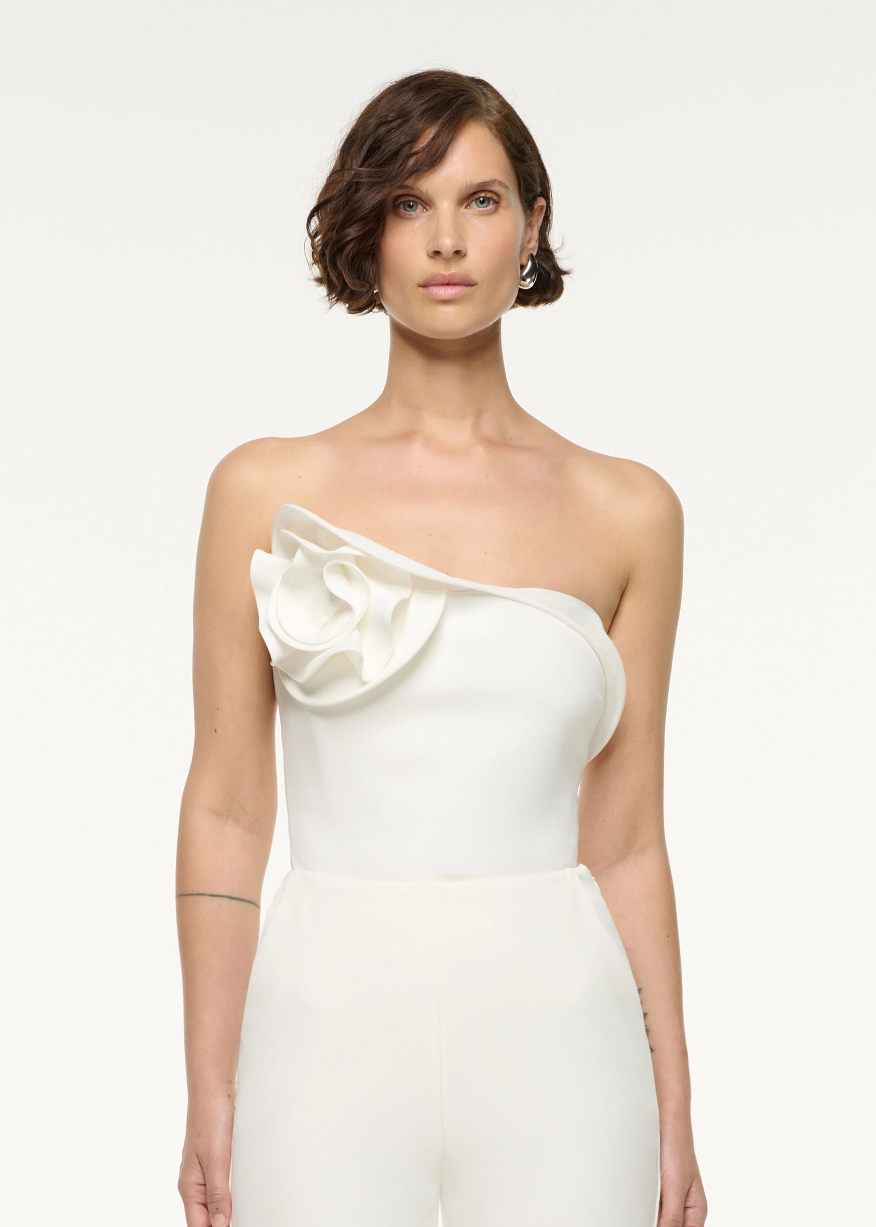 Flower Detail Strapless Top - Image 4