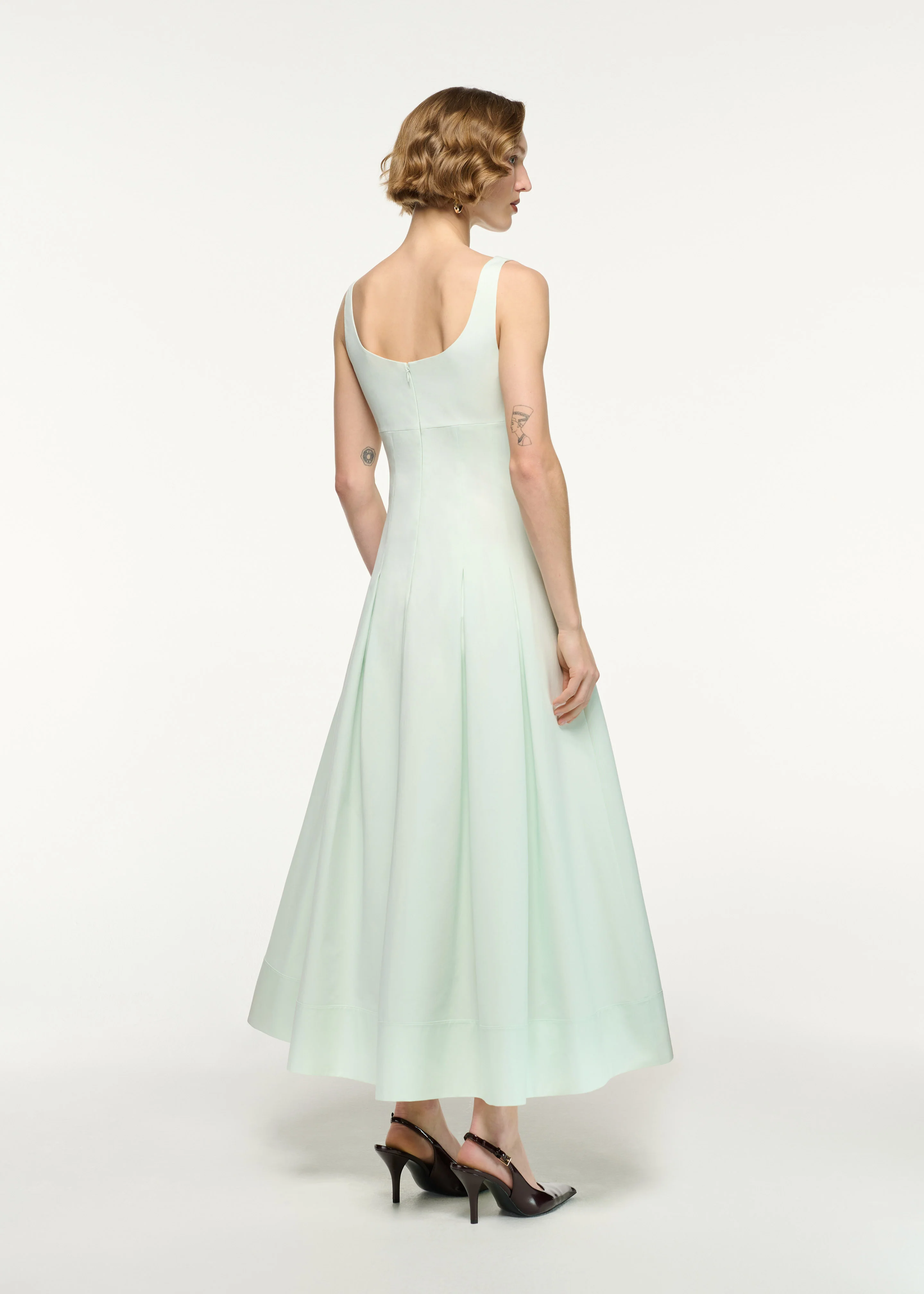 Gabardine Maxi Dress - Image 3