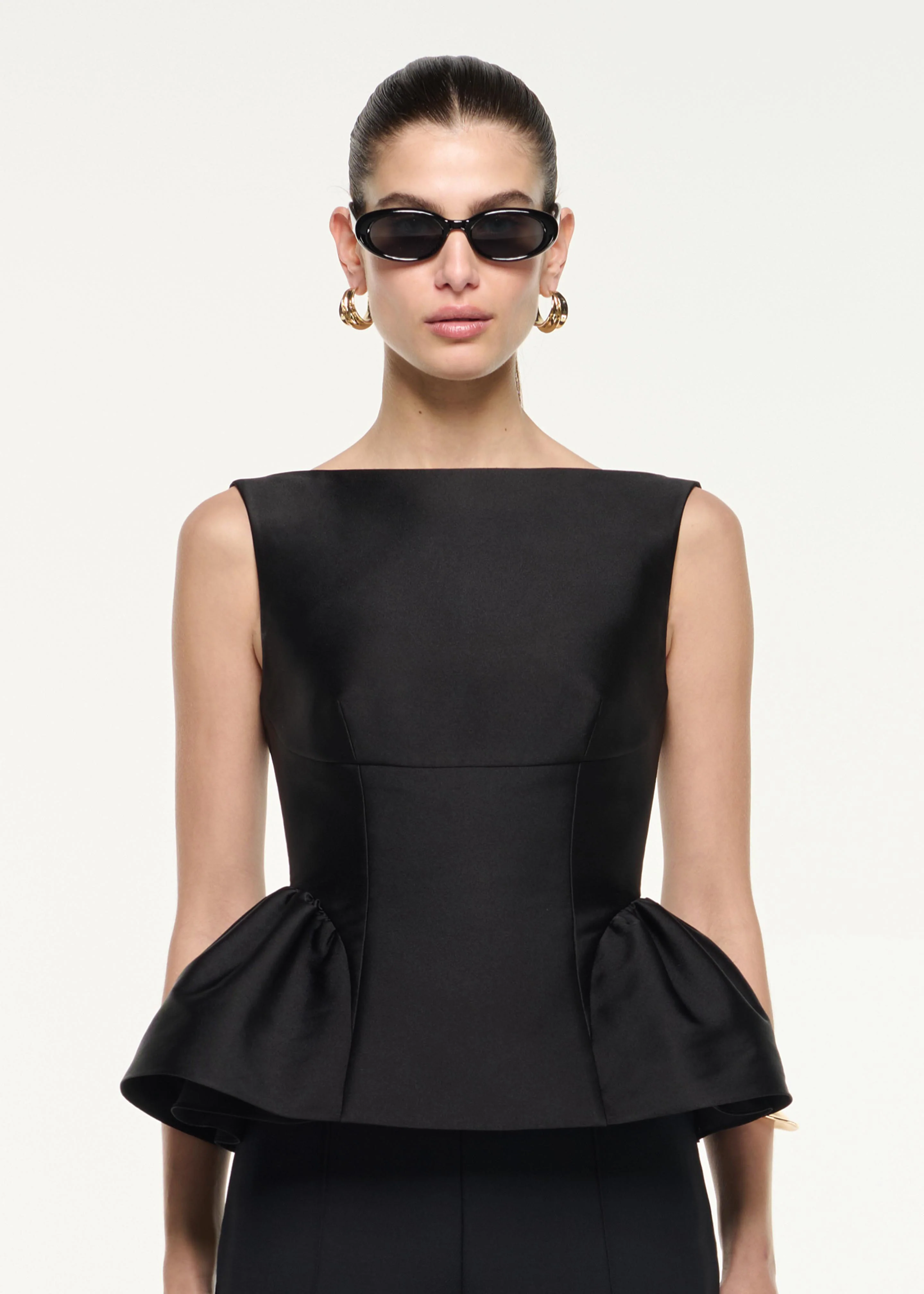 Gathered Taffeta Top - Image 4