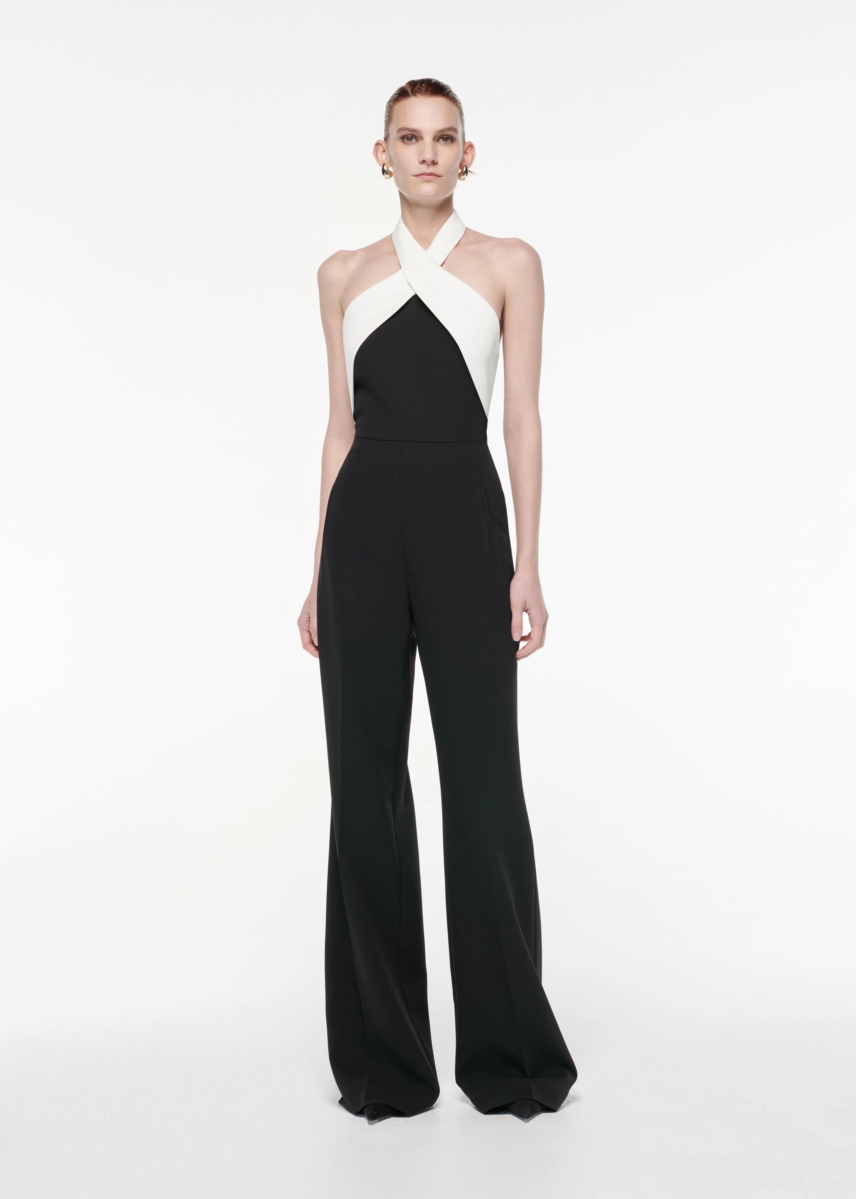 Halter Neck Heavy Cady Jumpsuit