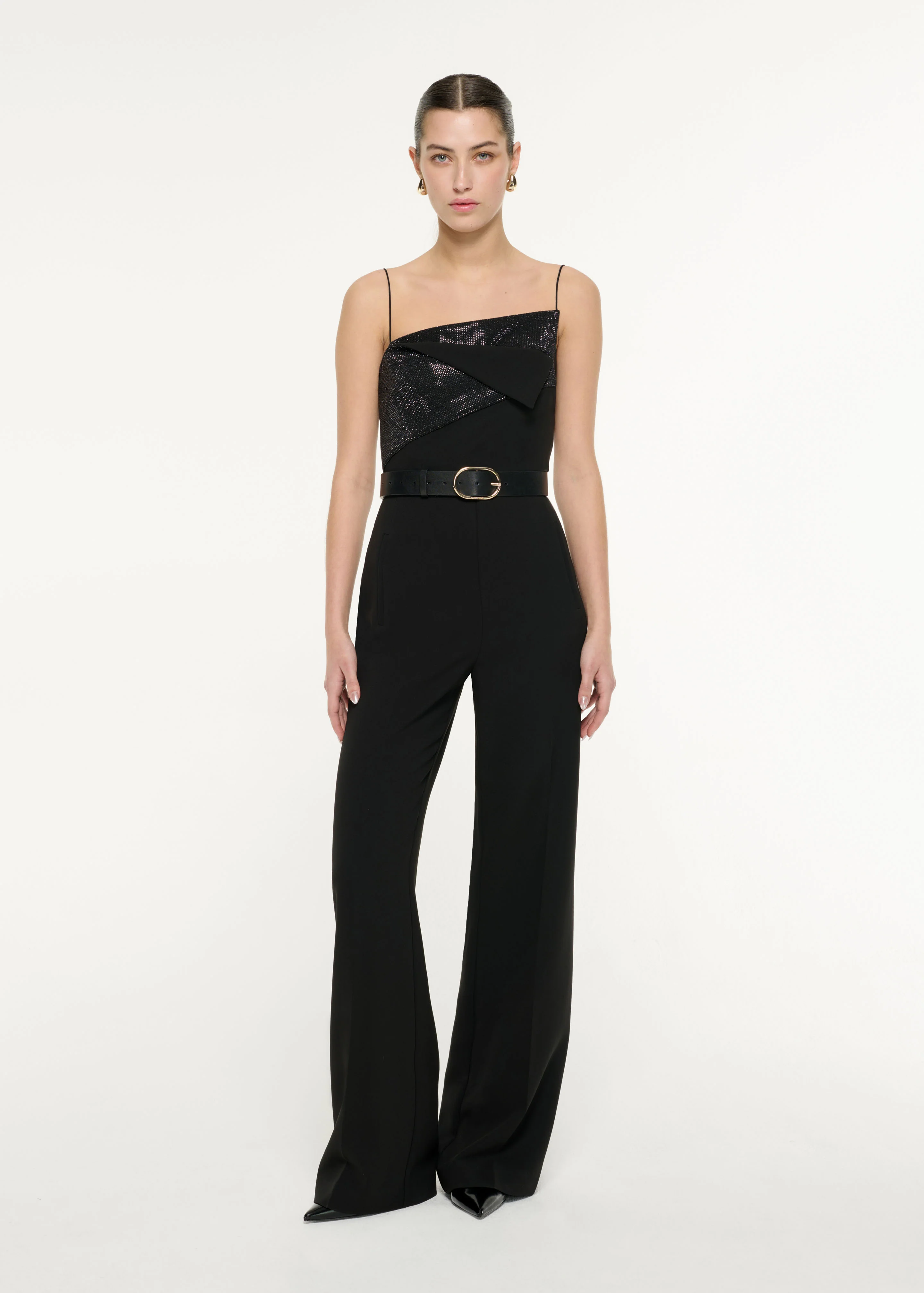 Diamante Panel Jumpsuit
