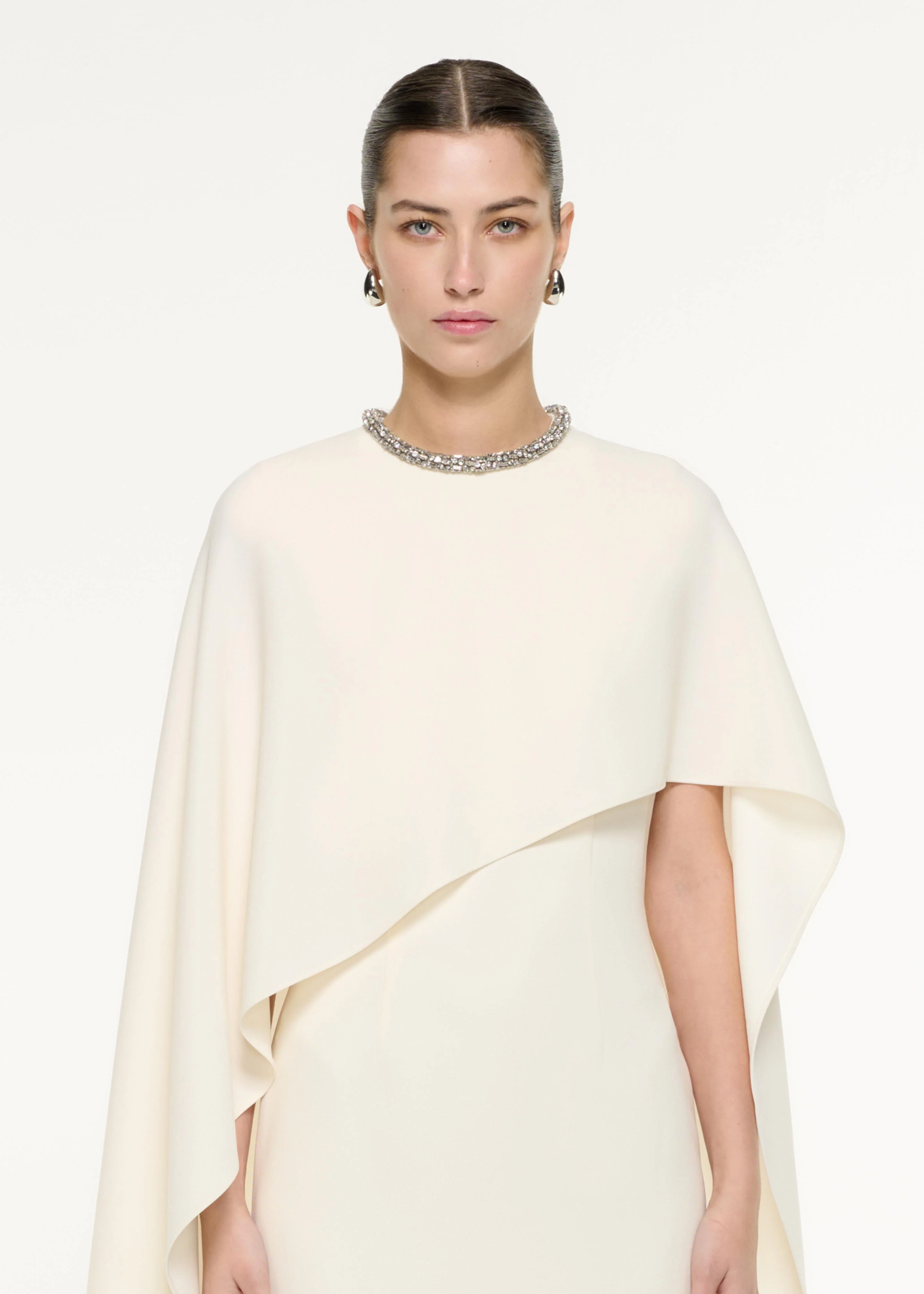 Heavy Cady Cape Midi Dress - Image 4