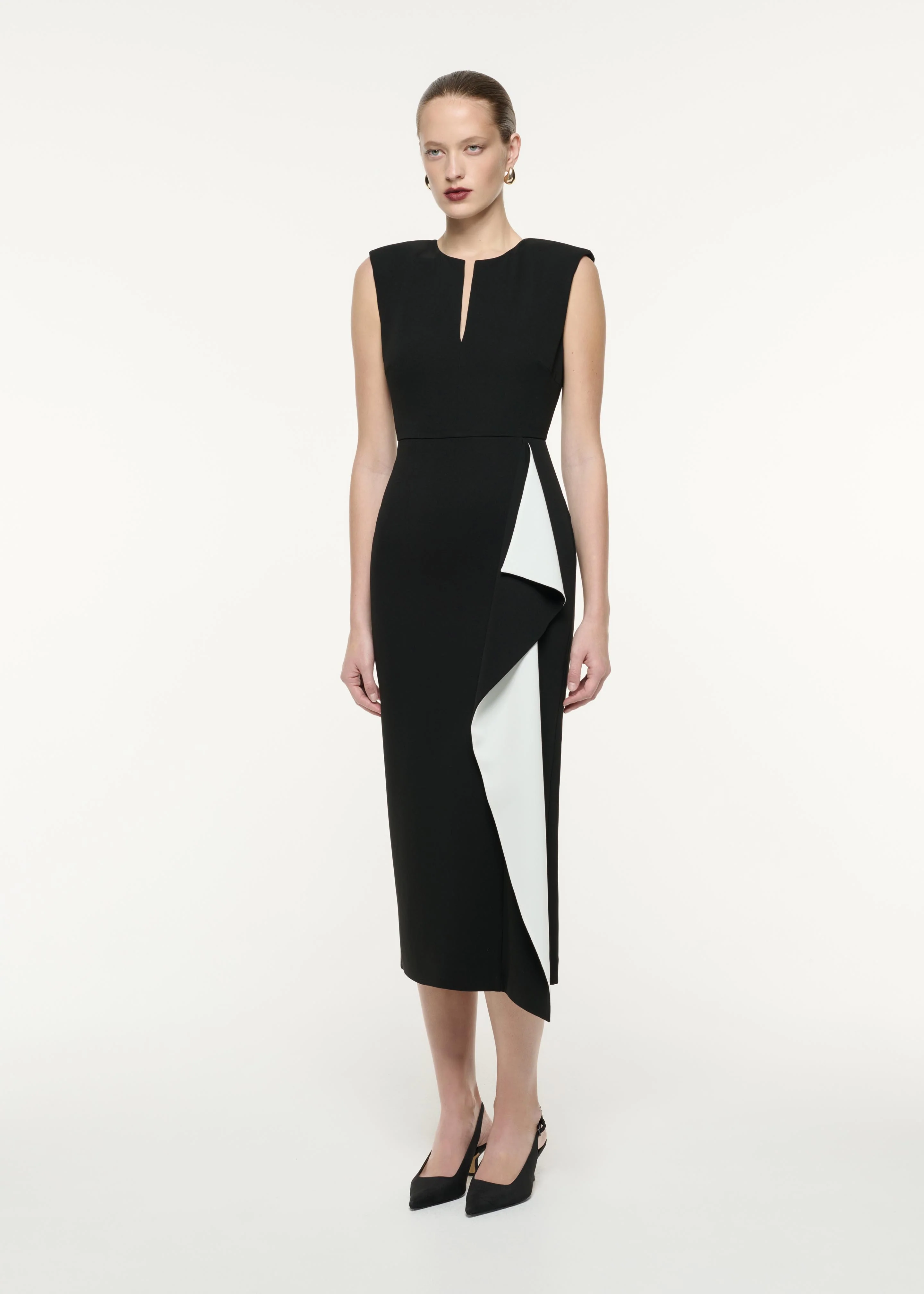 Heavy Cady Ruffle Midi Dress - Image 2