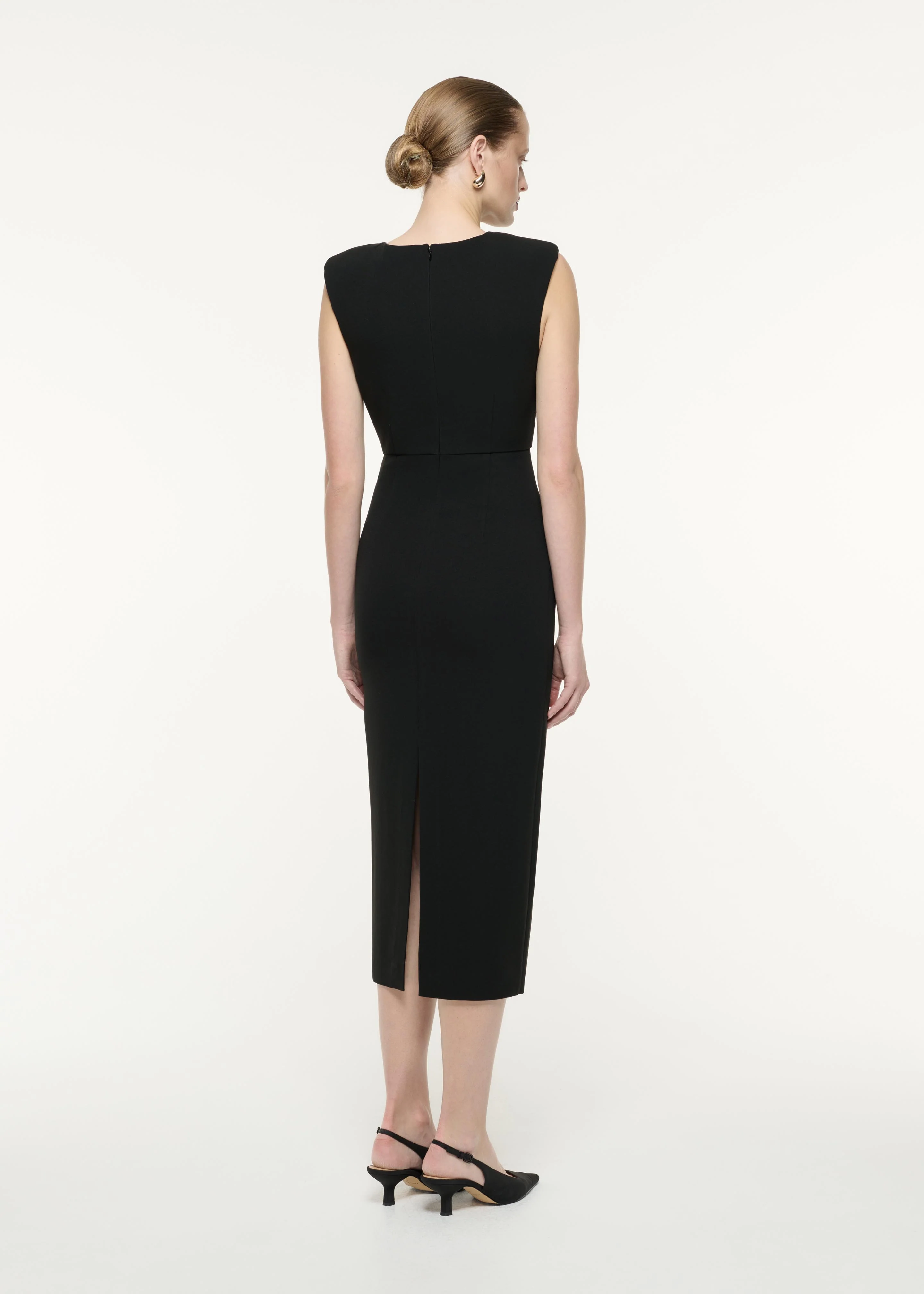 Heavy Cady Ruffle Midi Dress - Image 3