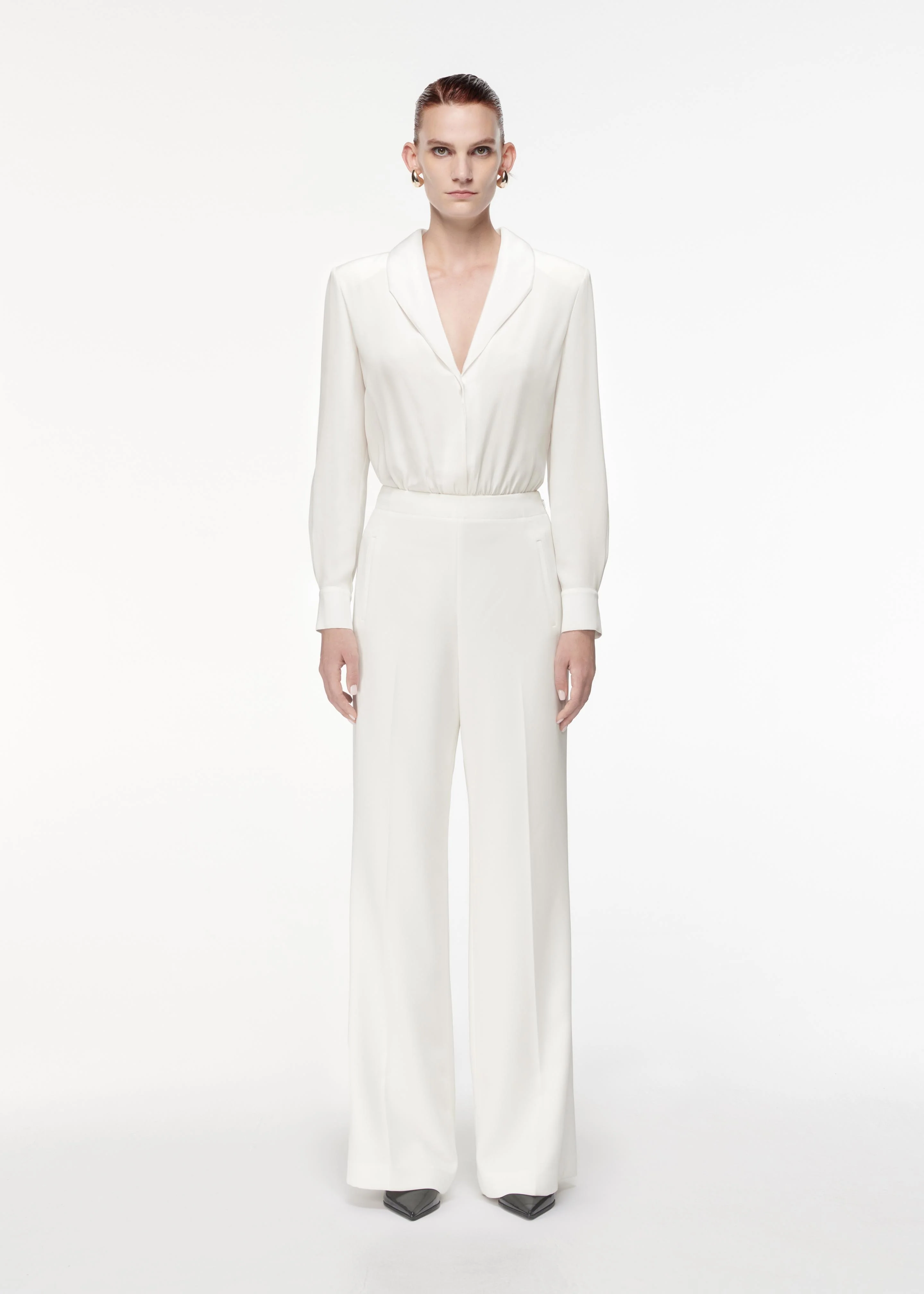 High Waisted Wide Leg Trouser
