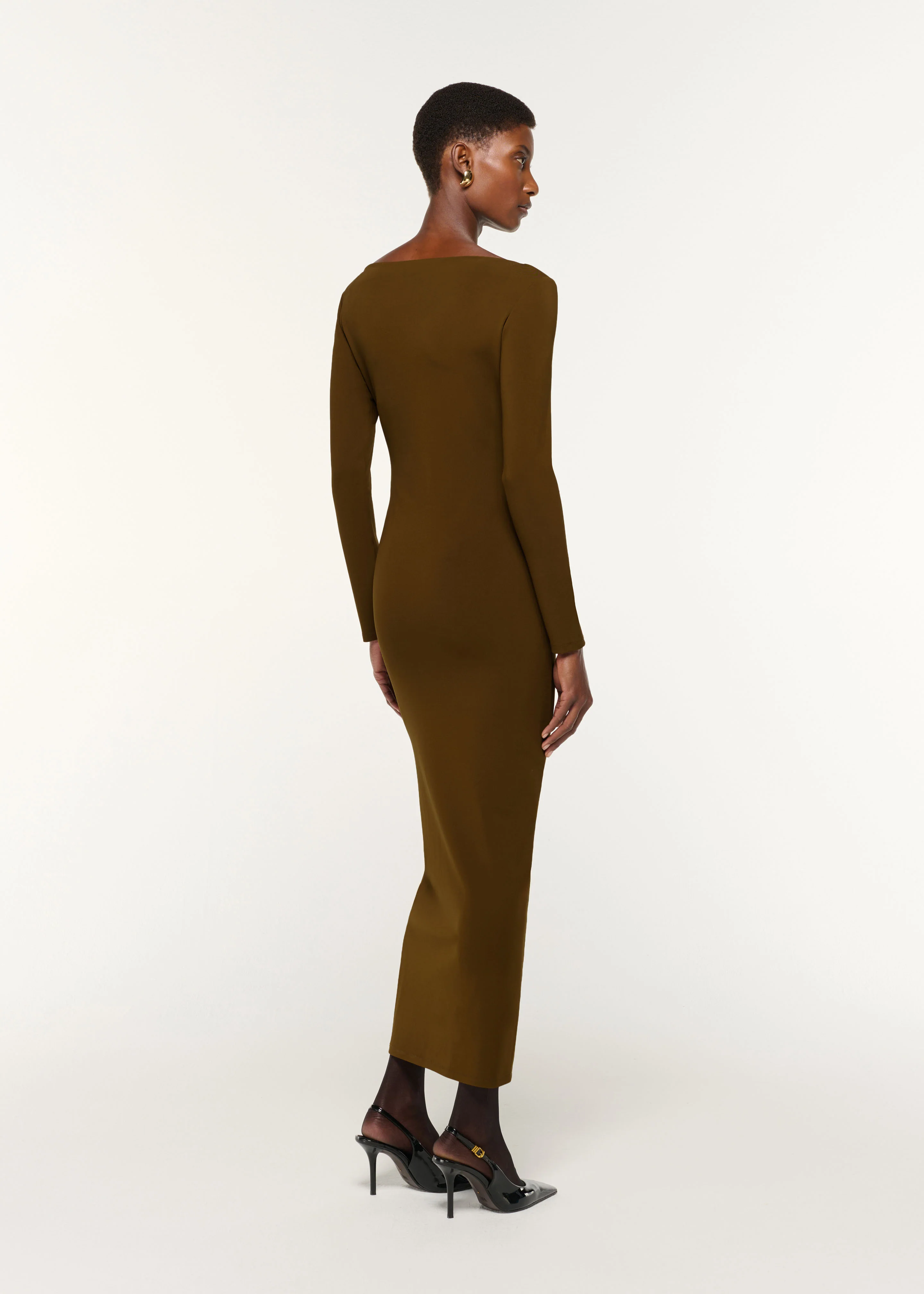 Jersey Twist Drape & Metal Trim Dress - Image 3