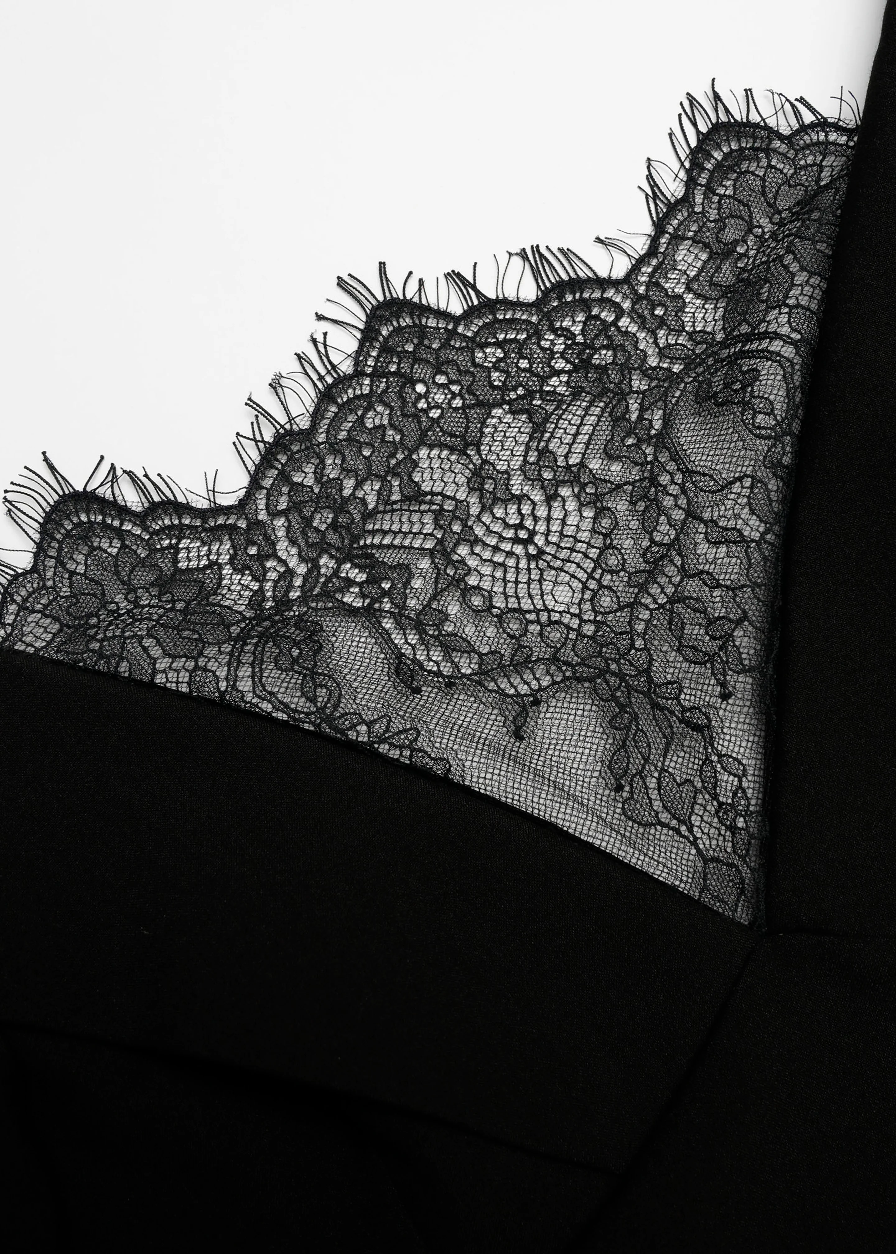 Lace Insert Crepe Column Gown - Image 5