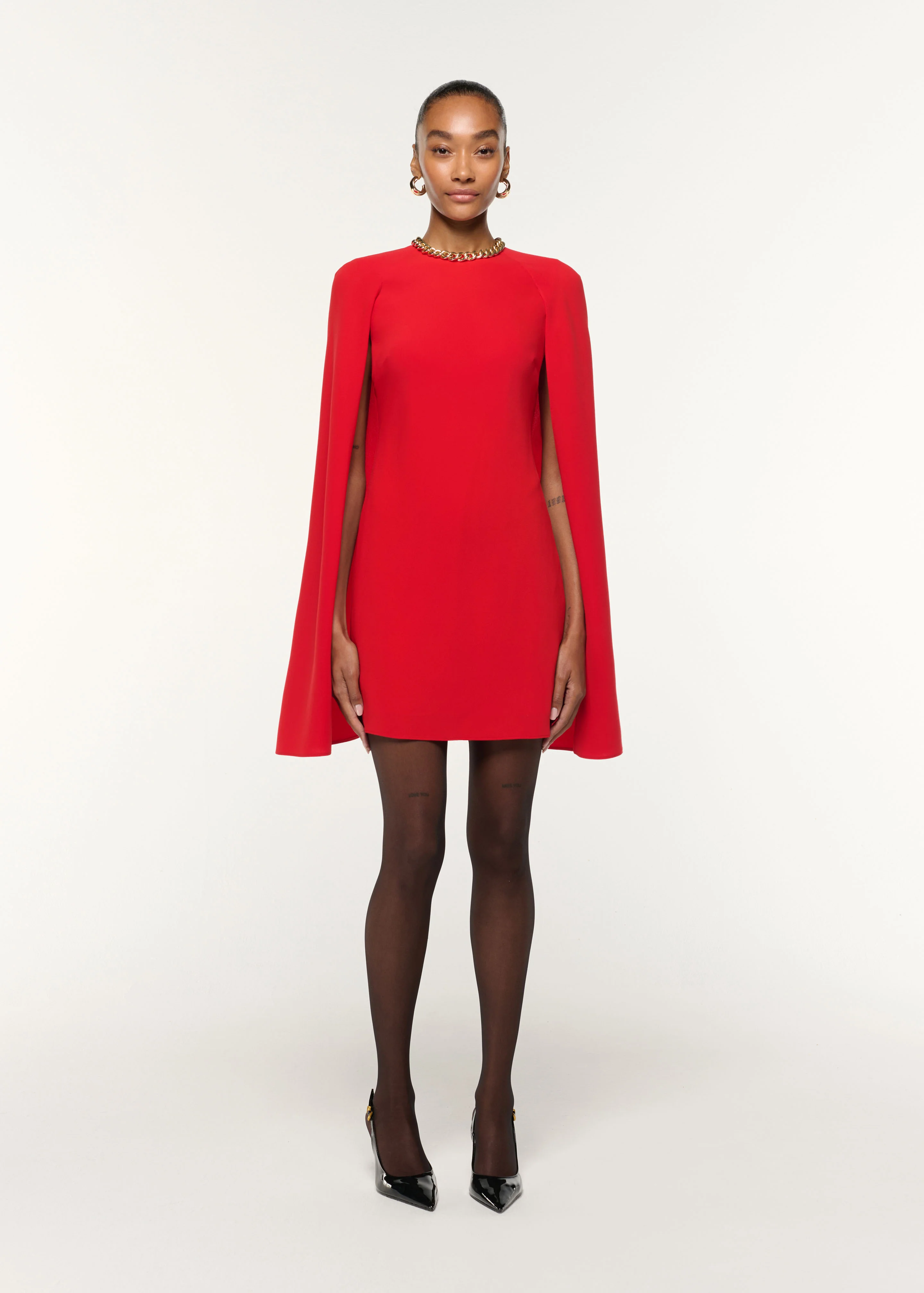 Light Cady Cape Dress