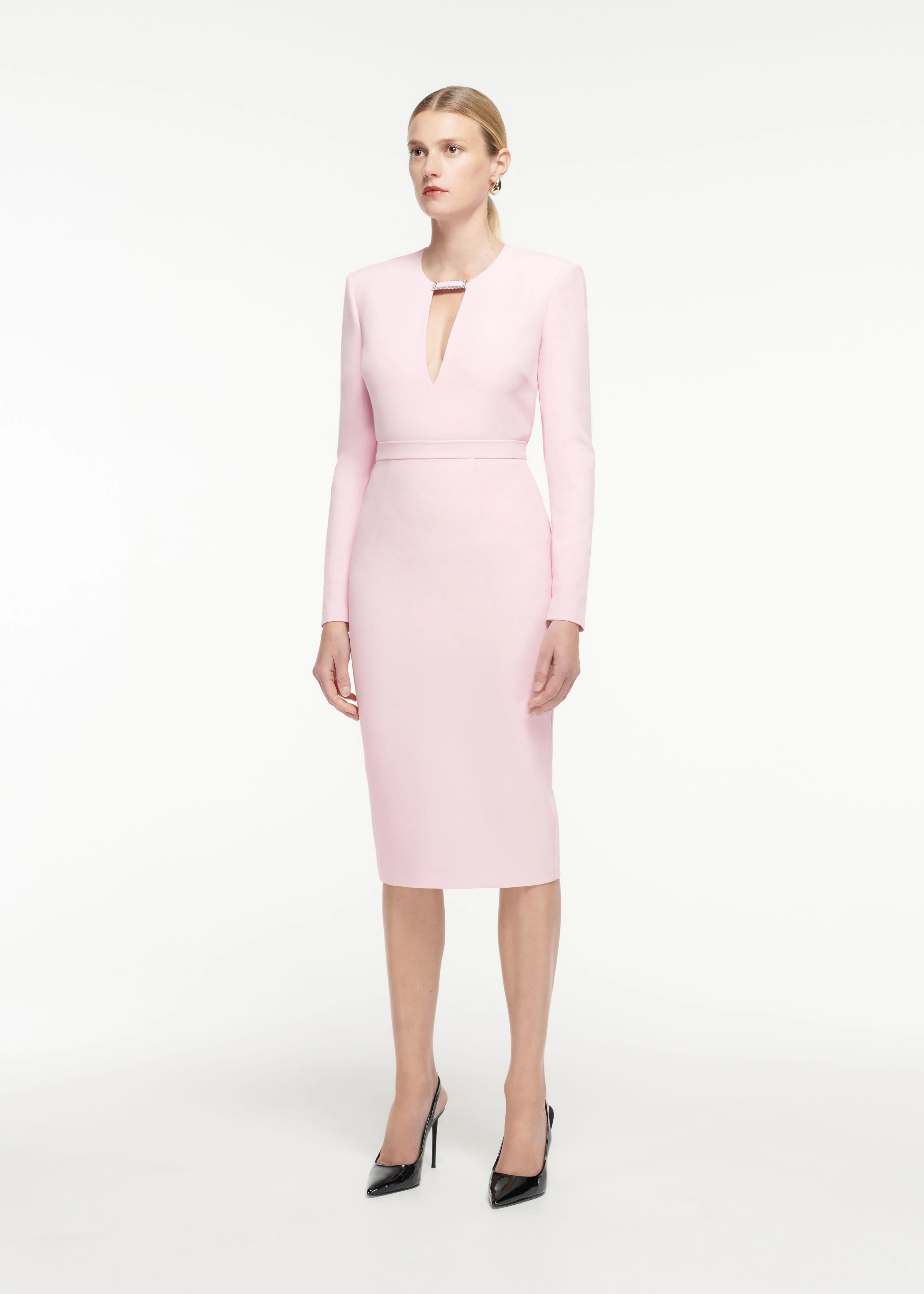 Long Sleeve Crepe Top - Image 2