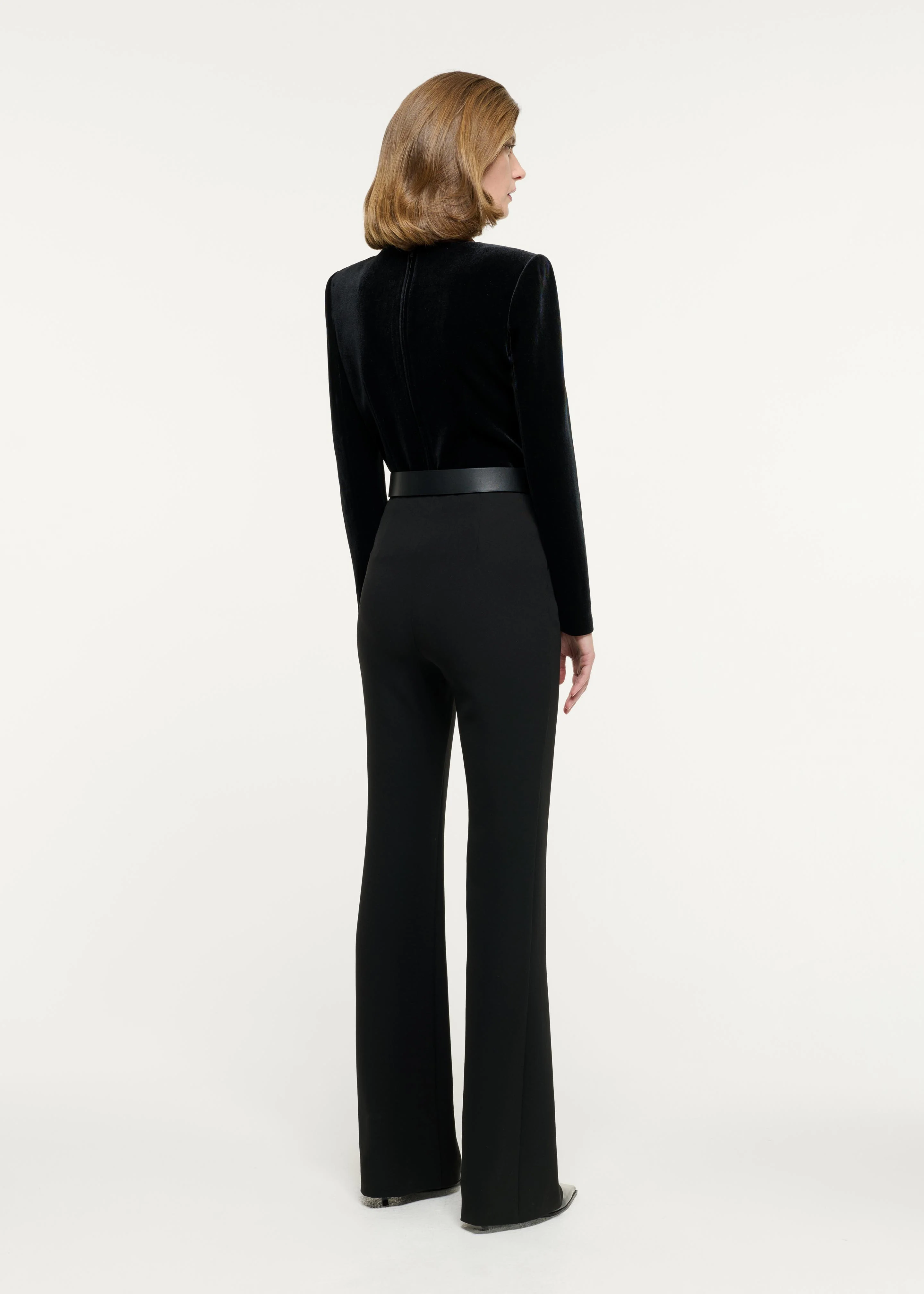 Long Sleeve Embellished Velvet Top - Image 3