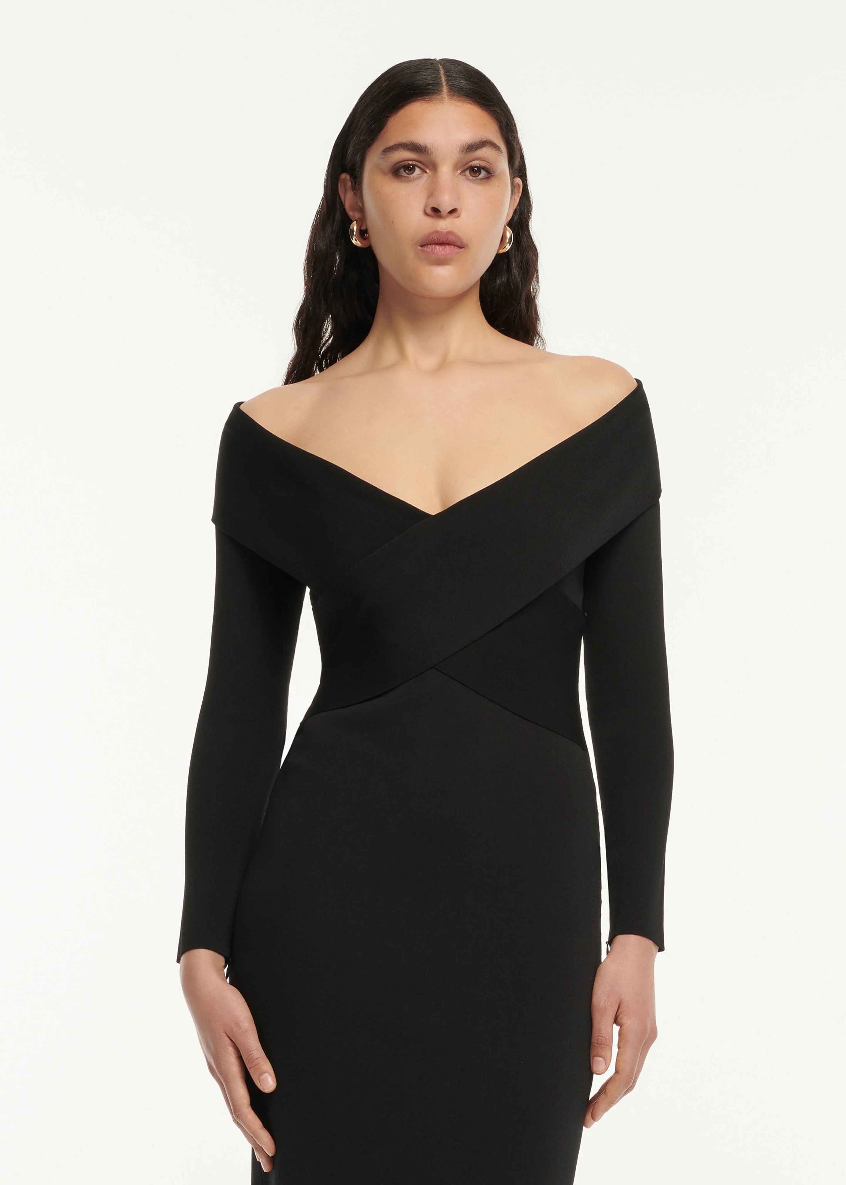Long Sleeve Flat Knit Midi Dress - Image 4