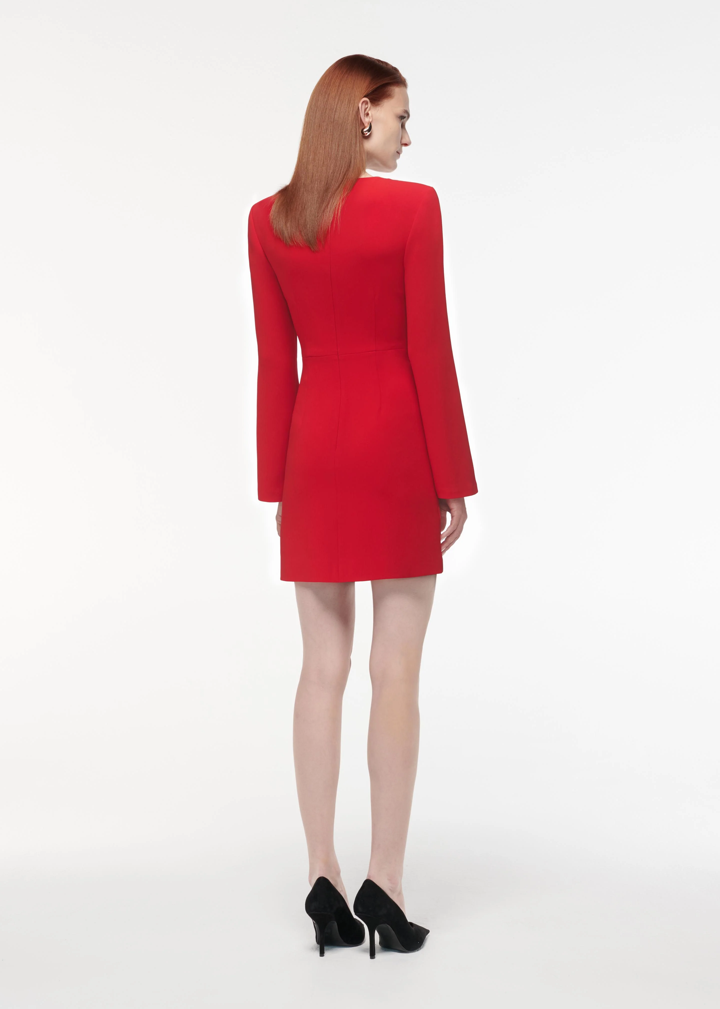 Long Sleeve Flower Detail Mini Dress - Image 3