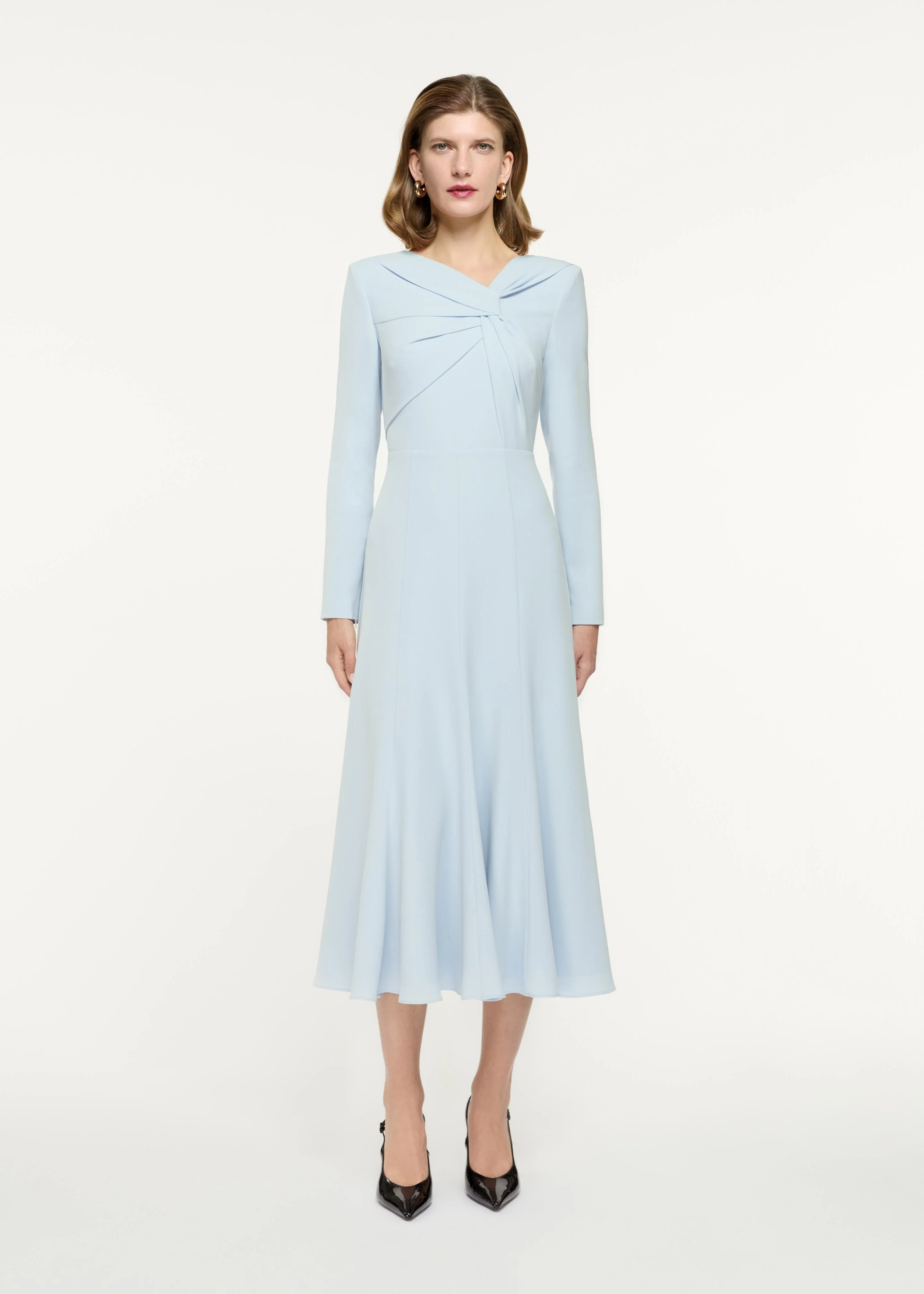 Long Sleeve Light Cady Midi Dress