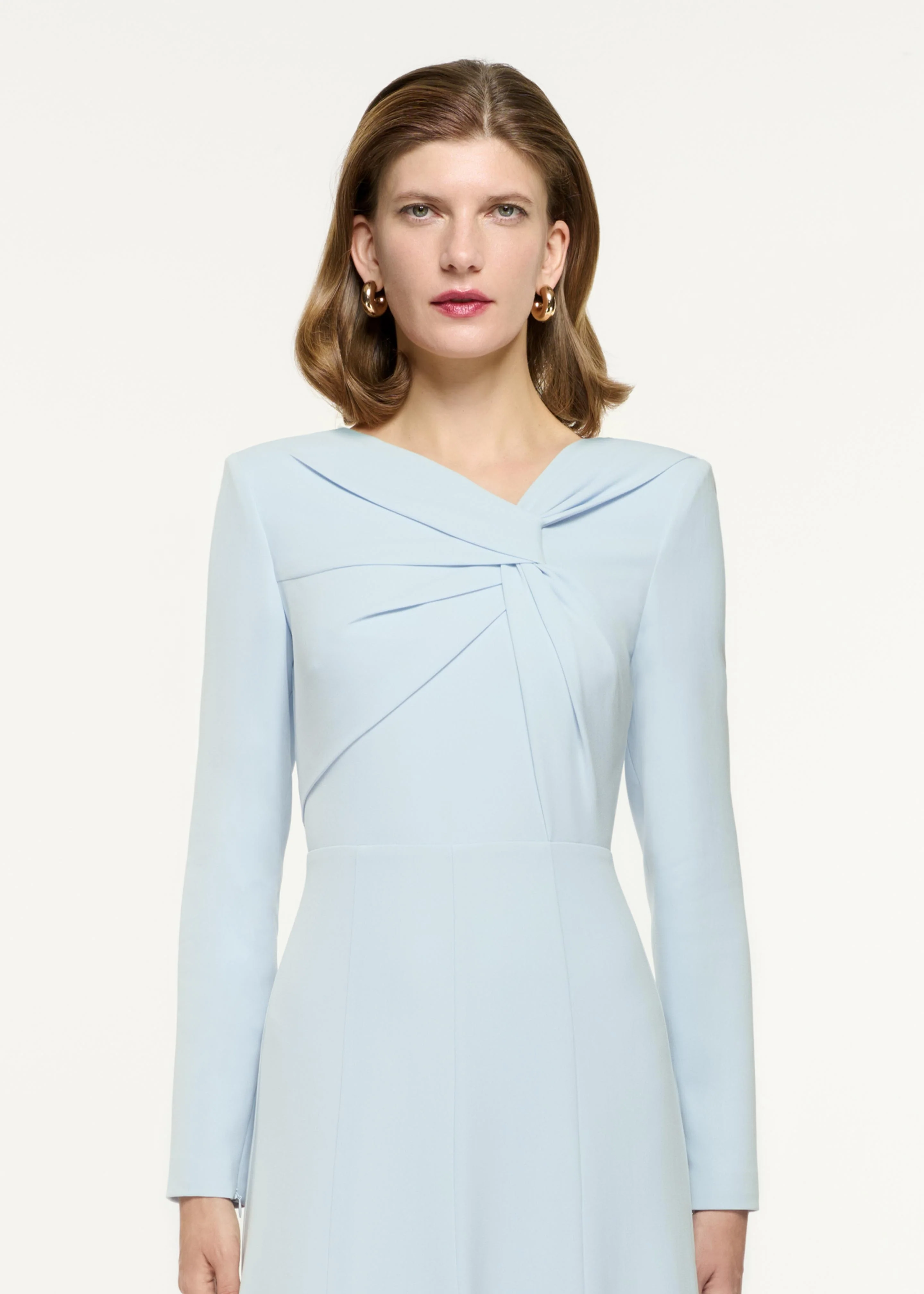 Long Sleeve Light Cady Midi Dress - Image 4