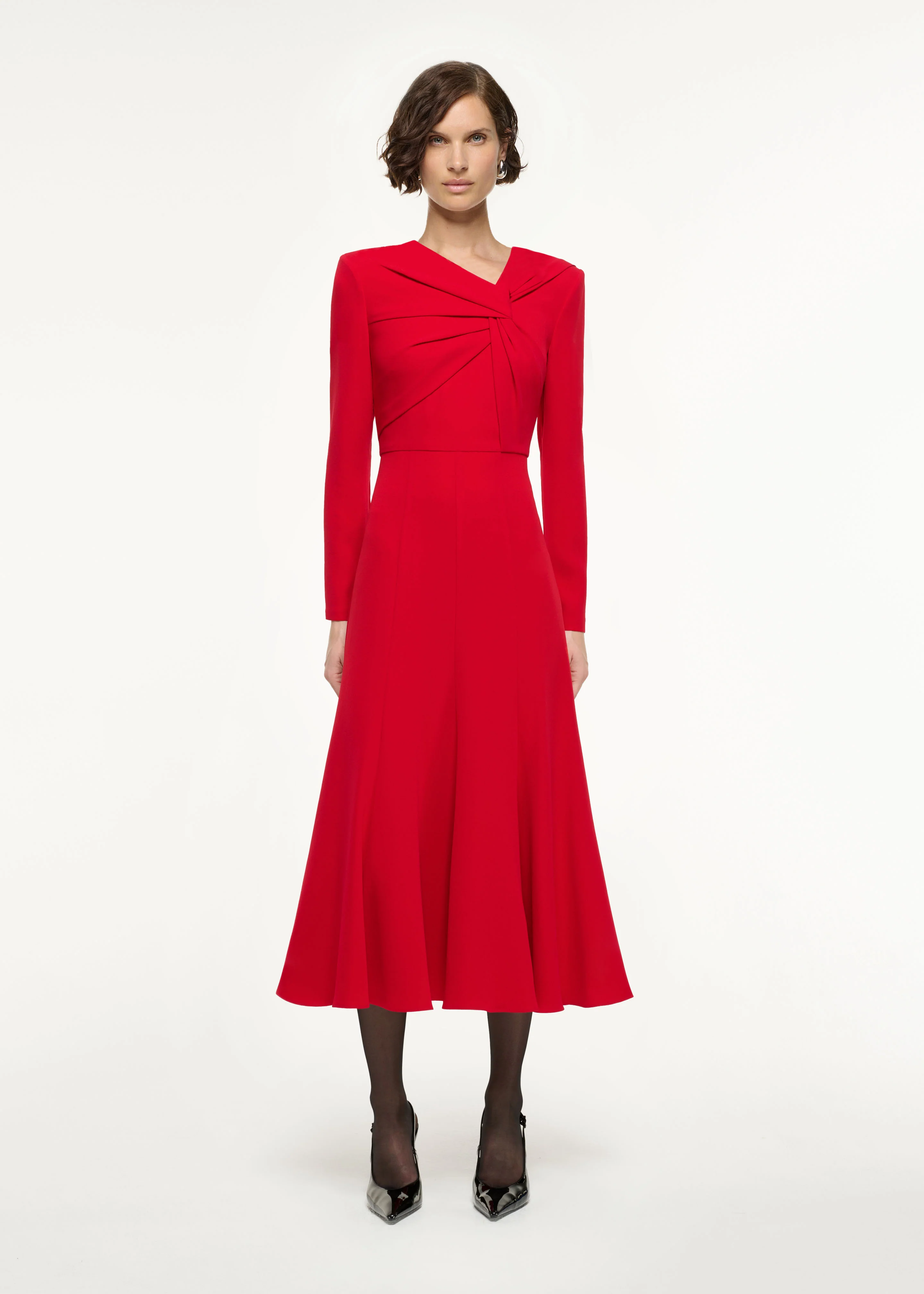 Long Sleeve Light Cady Midi Dress