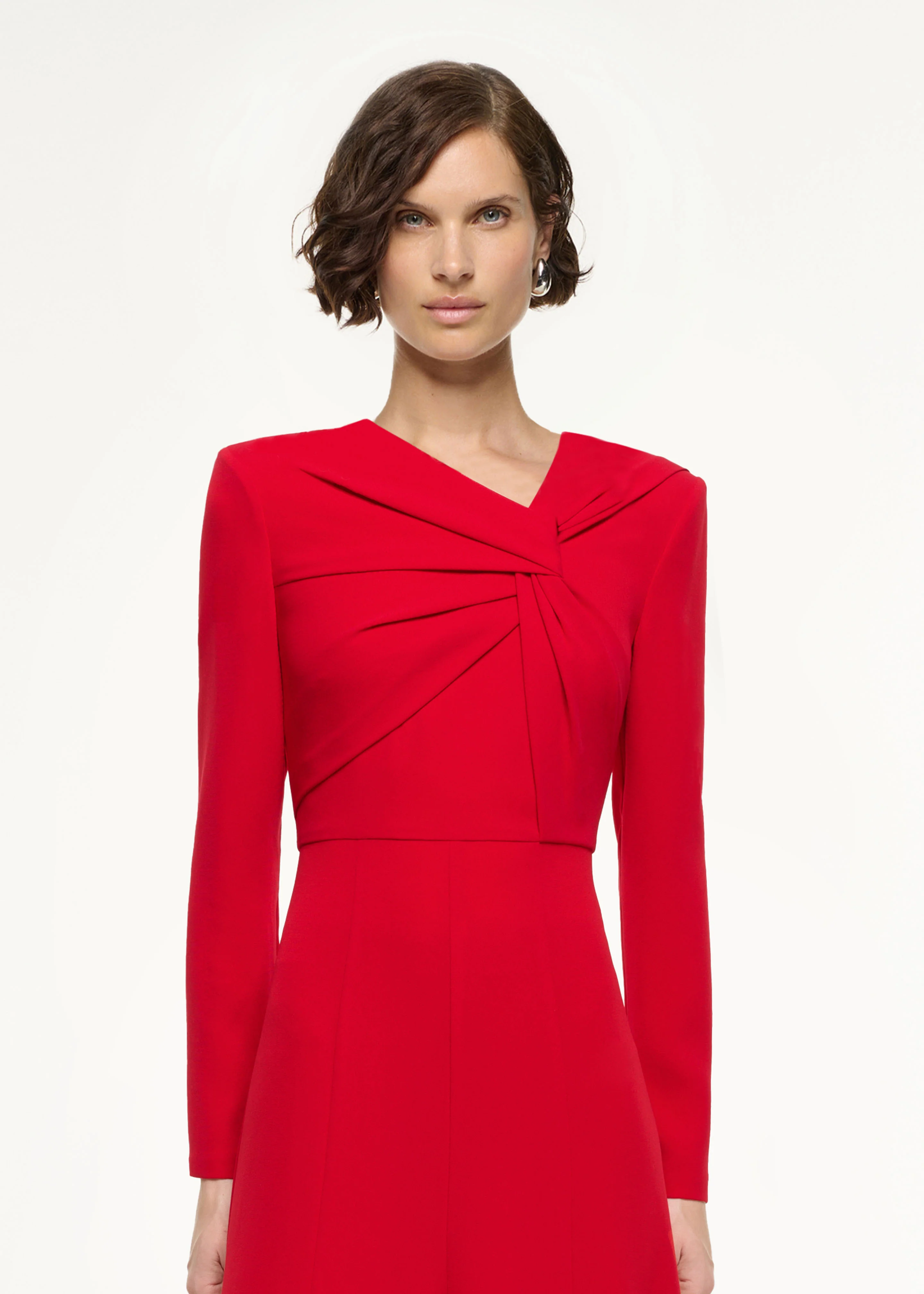 Long Sleeve Light Cady Midi Dress - Image 4