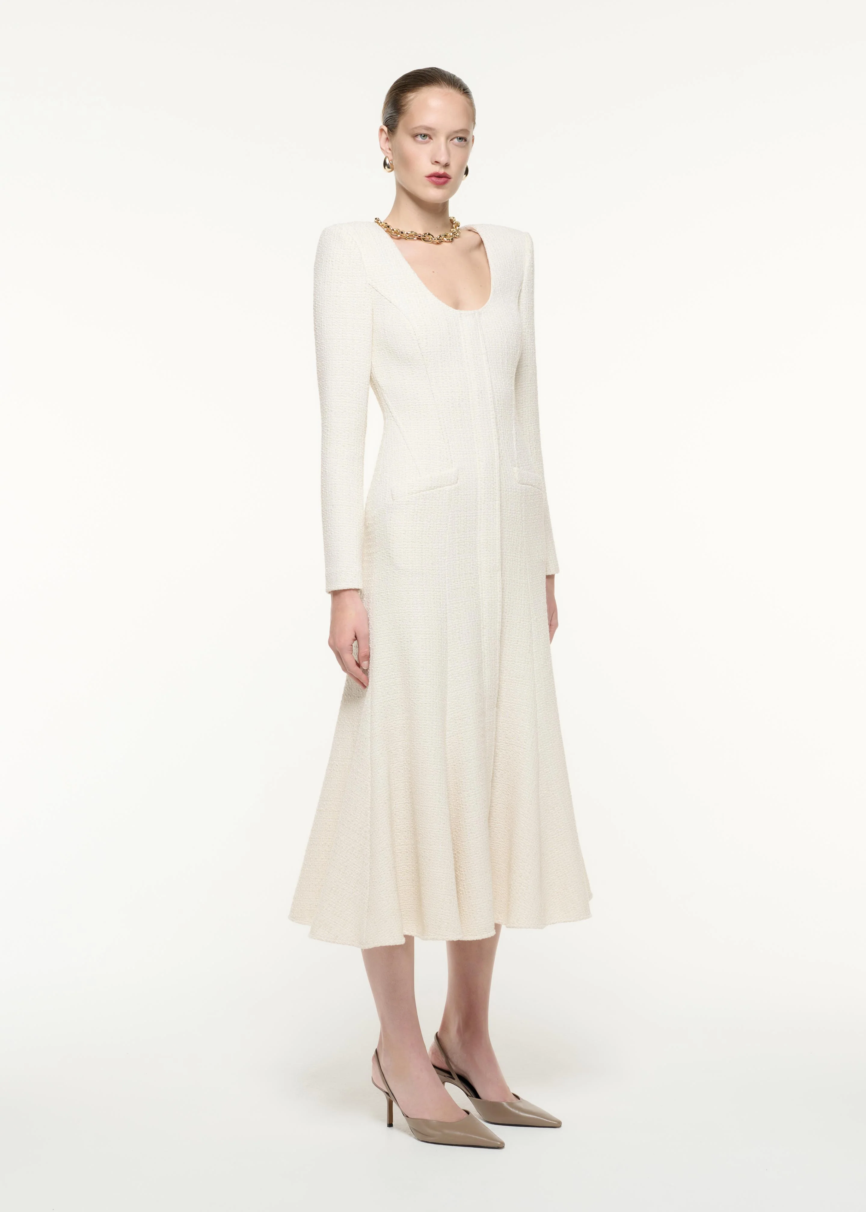 Boucle Midi Dress - Image 2