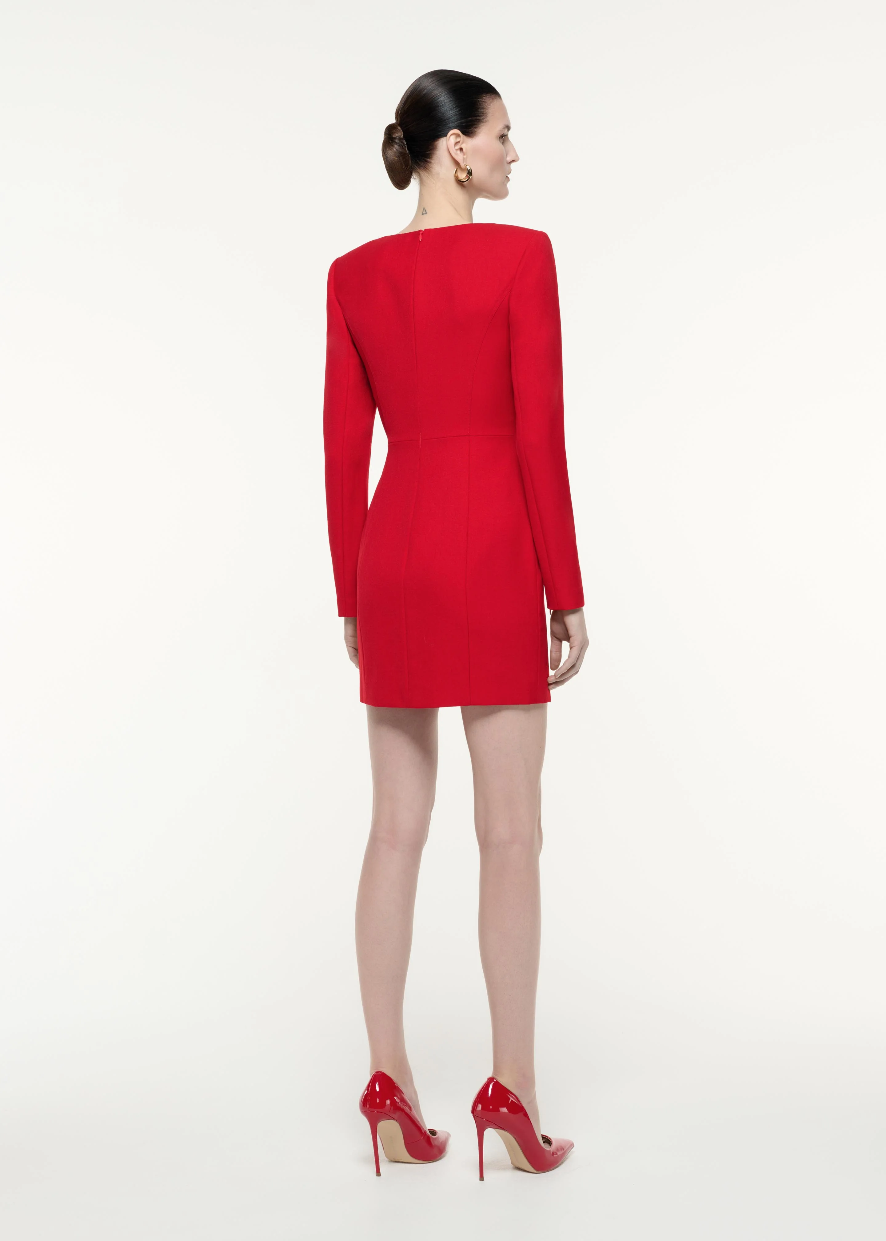 Tailored Wool Mini Dress - Image 3