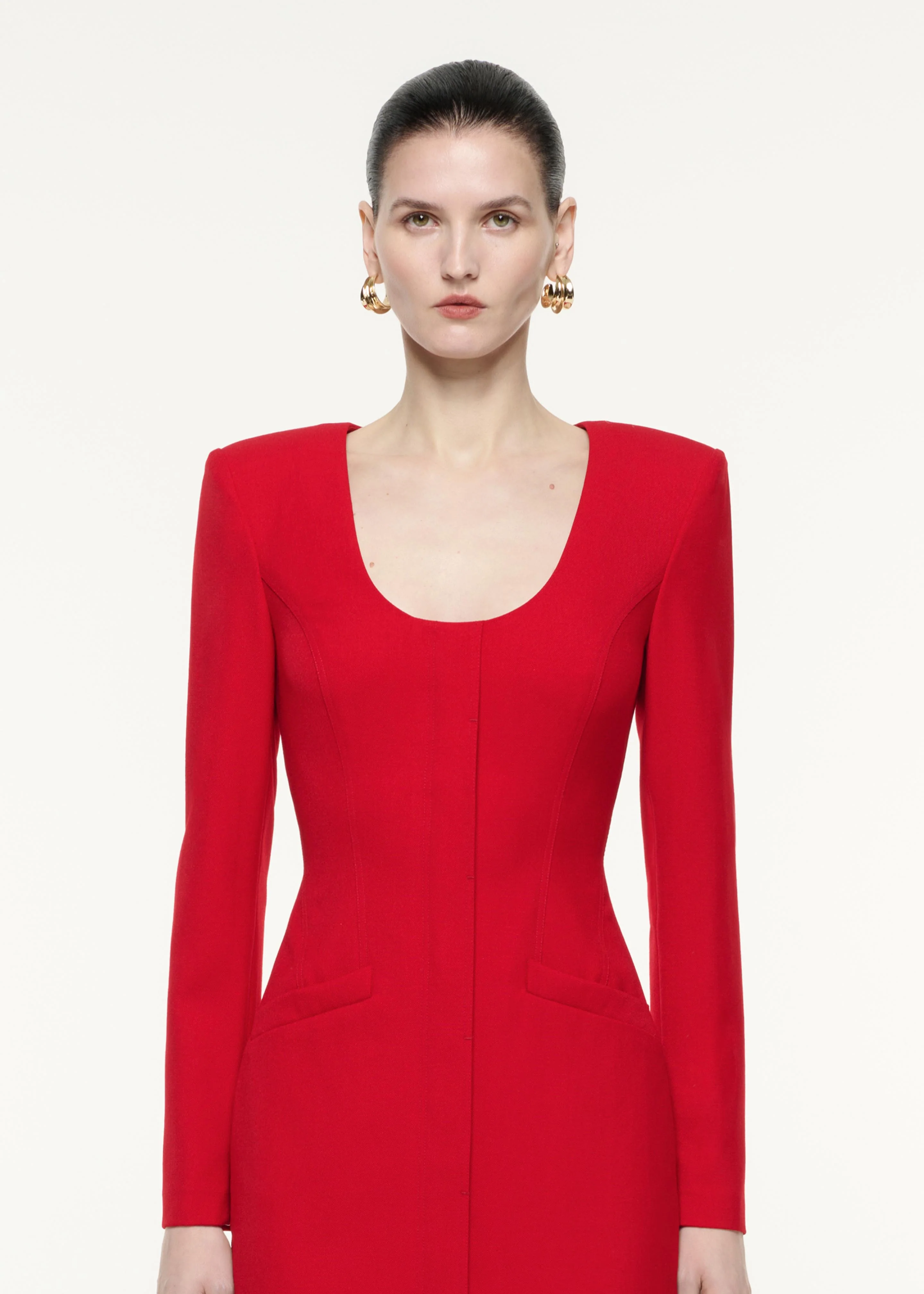 Tailored Wool Mini Dress - Image 4