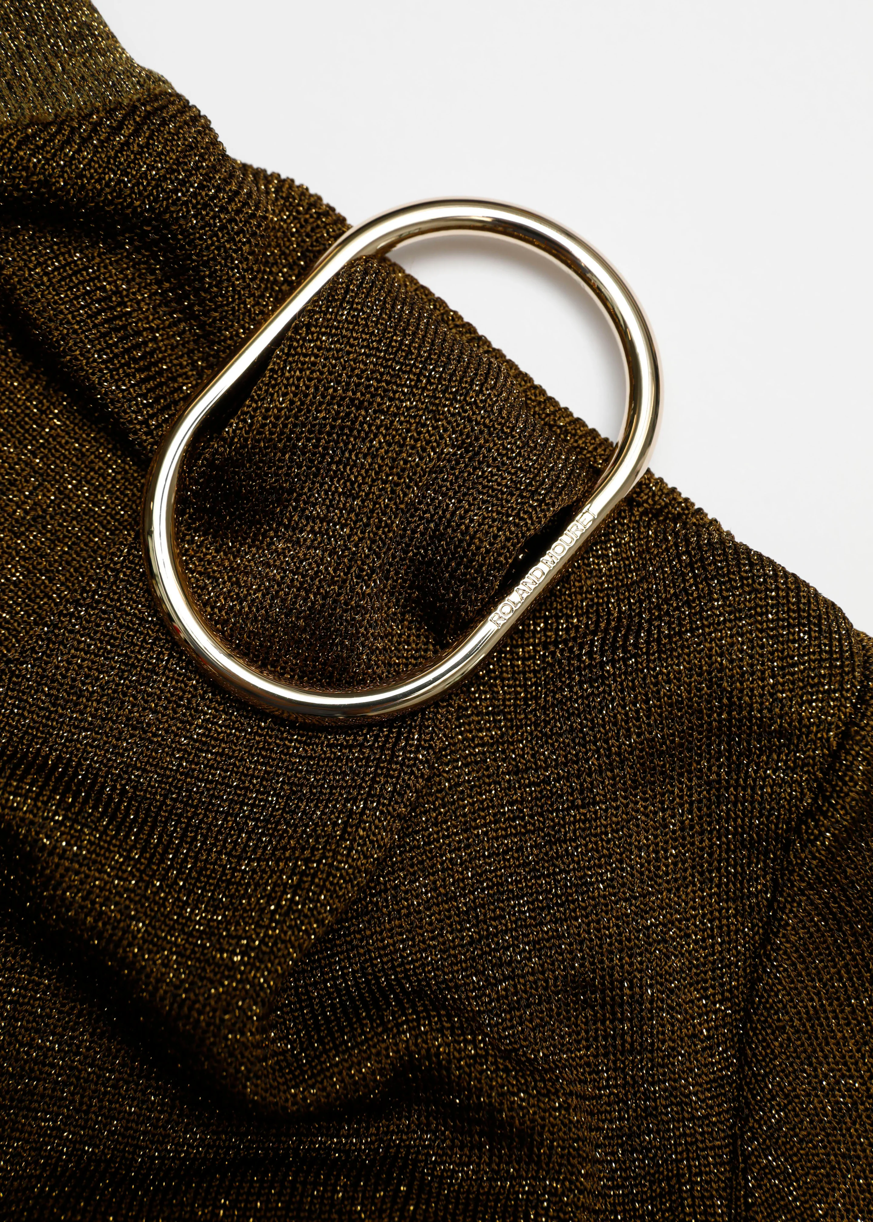 Lurex Knit Drape & Metal Trim Dress - Image 5