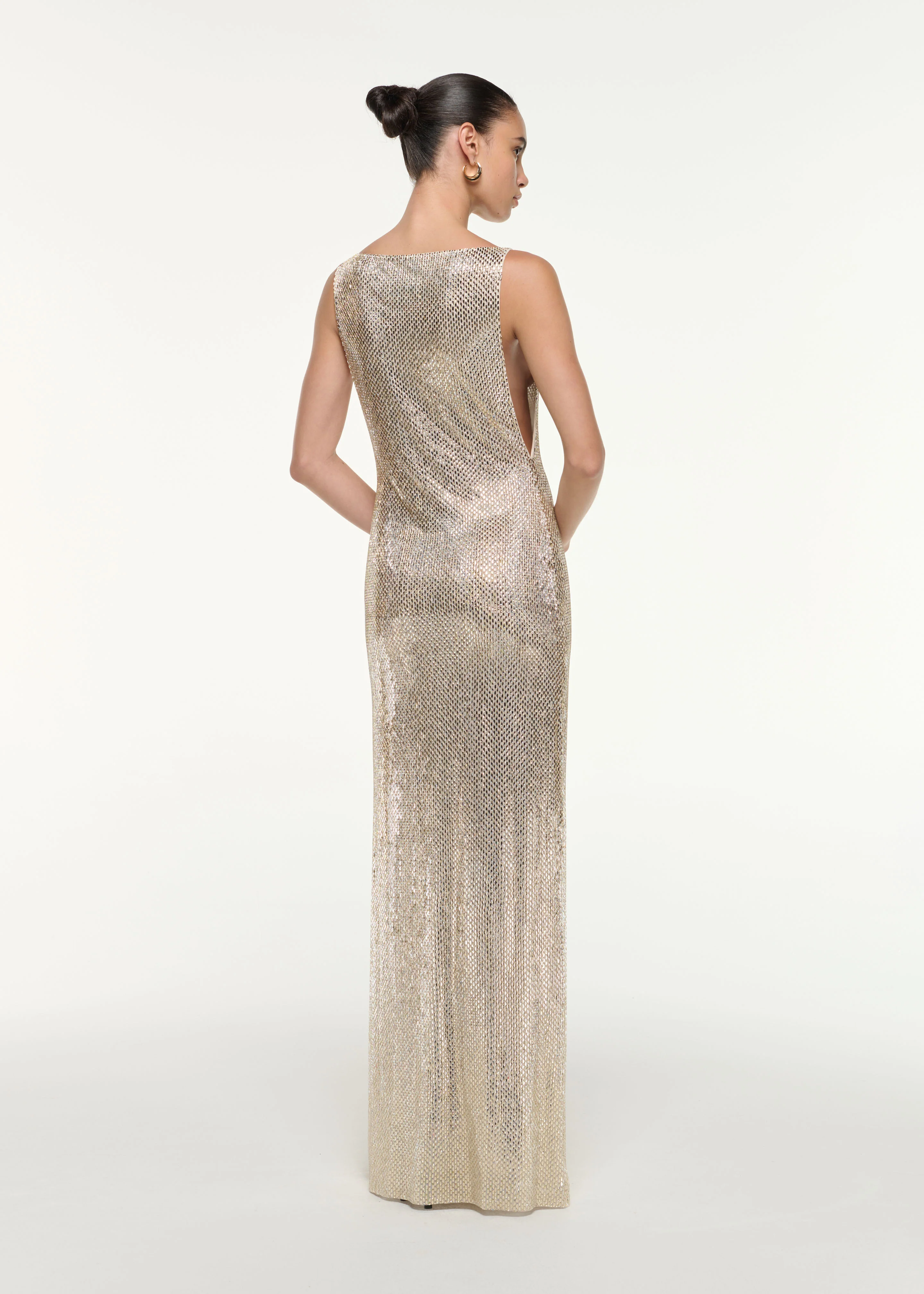 Mesh Diamante Gown - Image 3