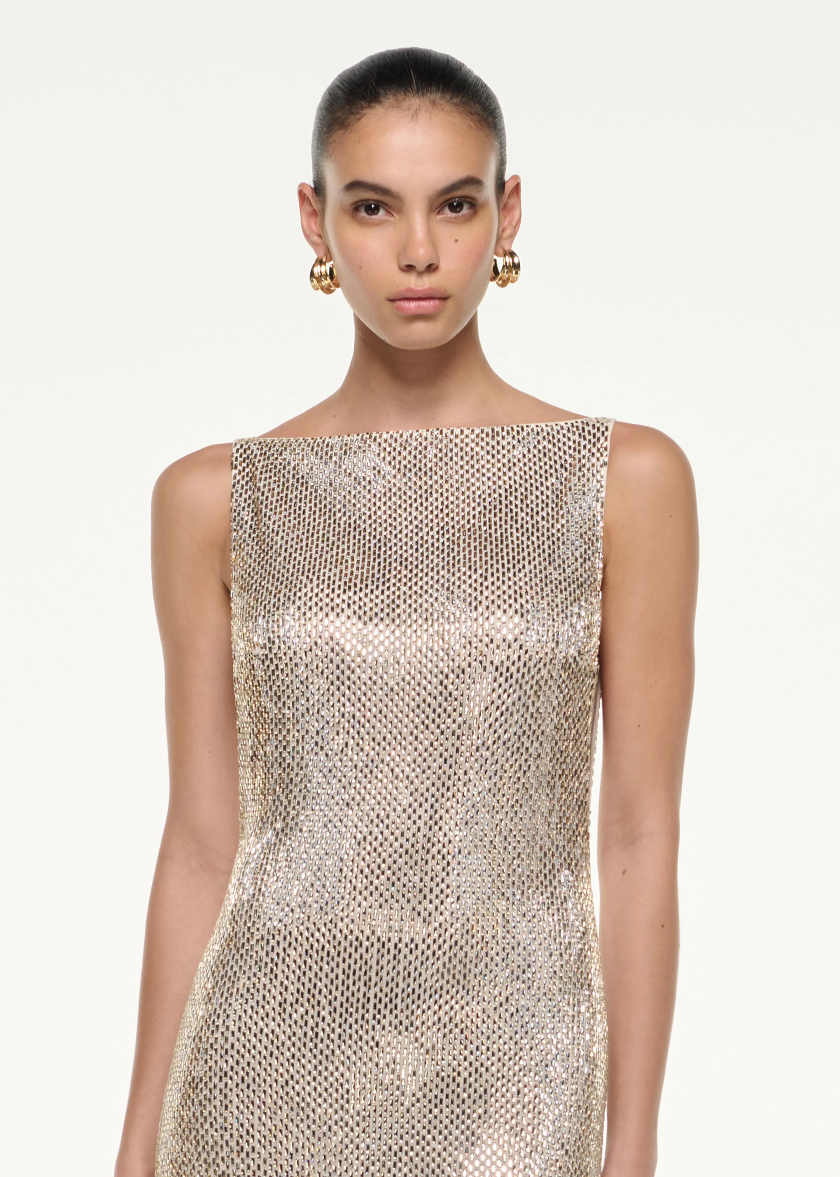 Mesh Diamante Gown - Image 4