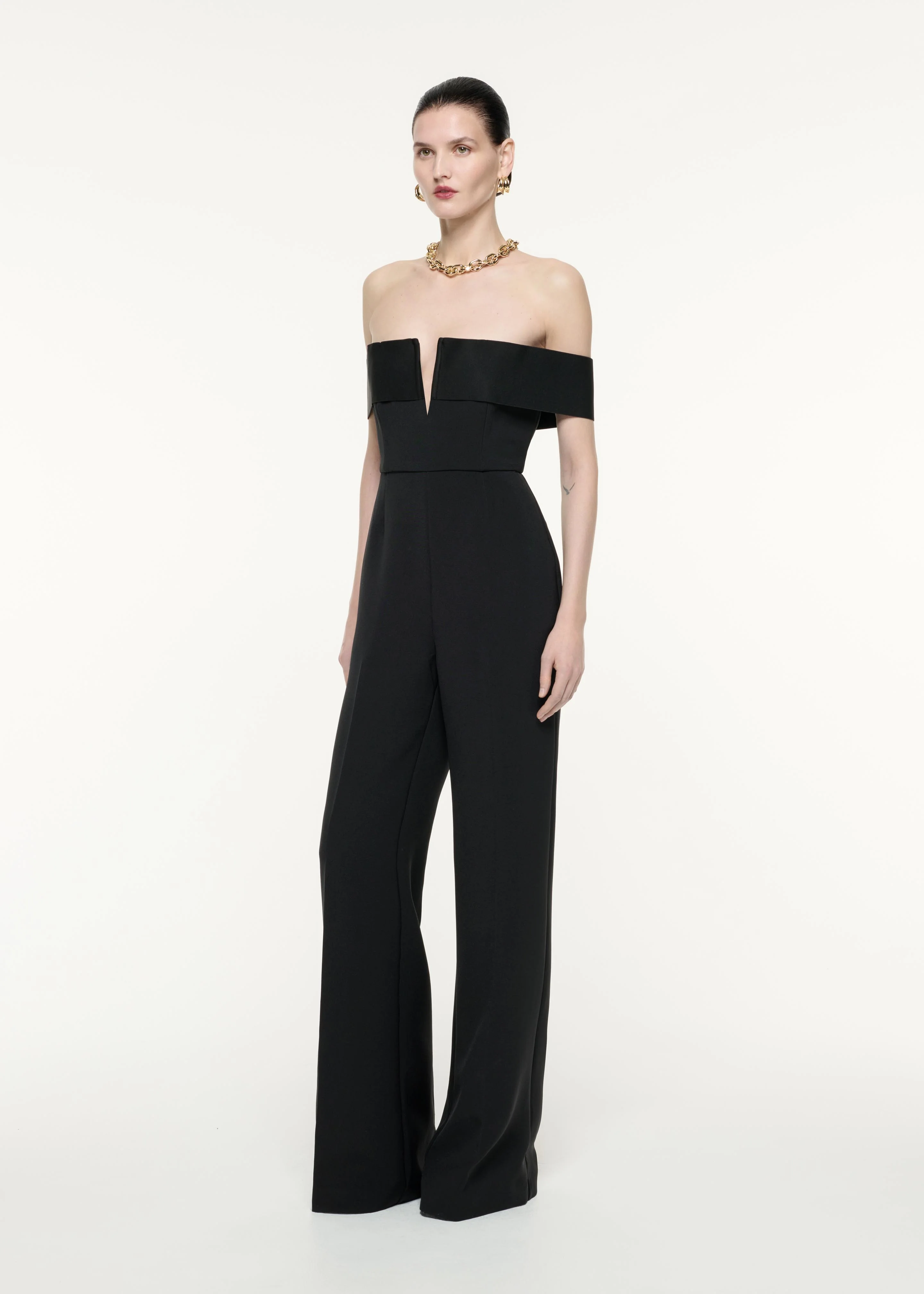 Off The Shoulder Crepe Jumpsuit - Image 2