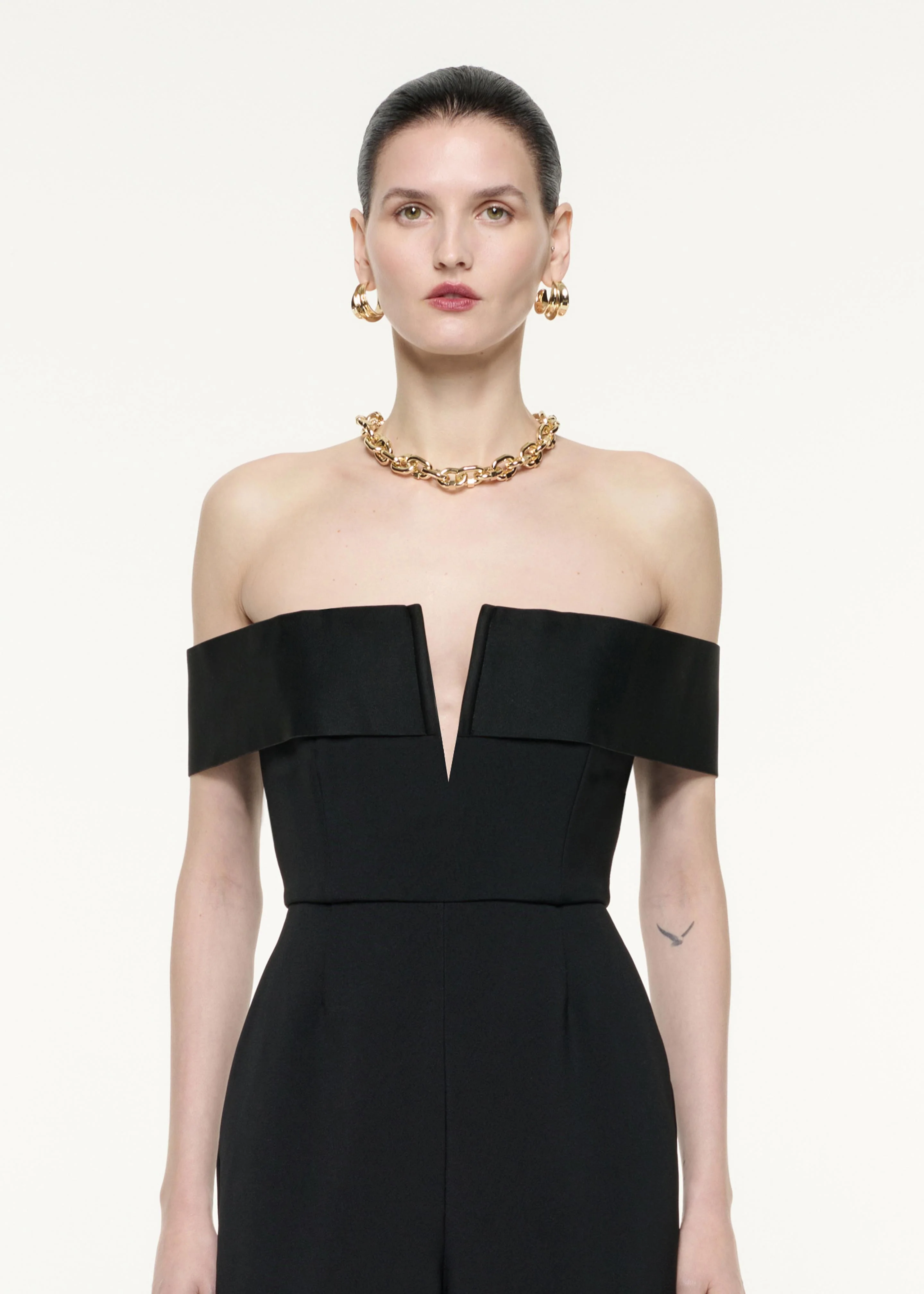 Off The Shoulder Crepe Jumpsuit - Image 4