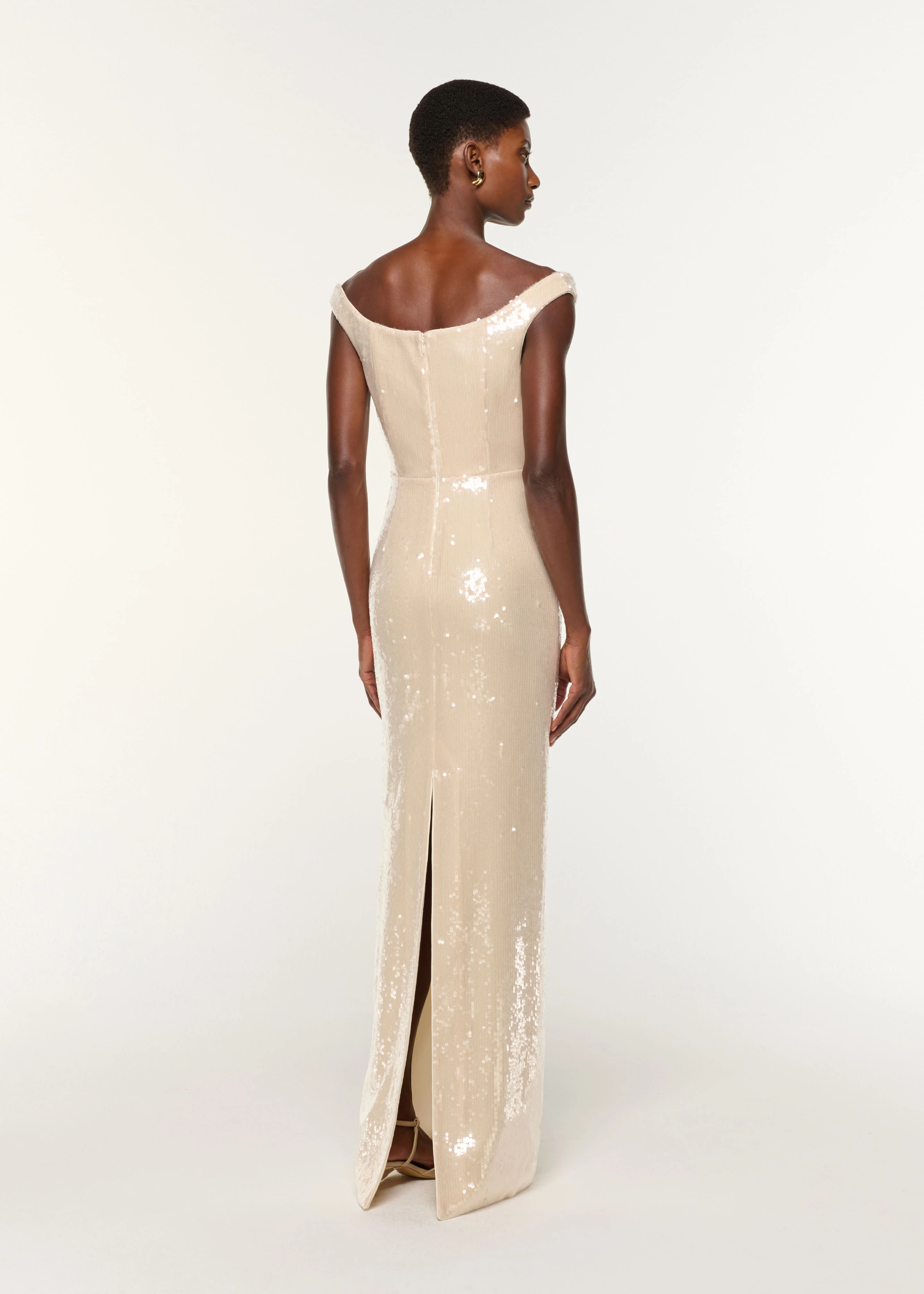 Off The Shoulder Sequin Gown - Image 3