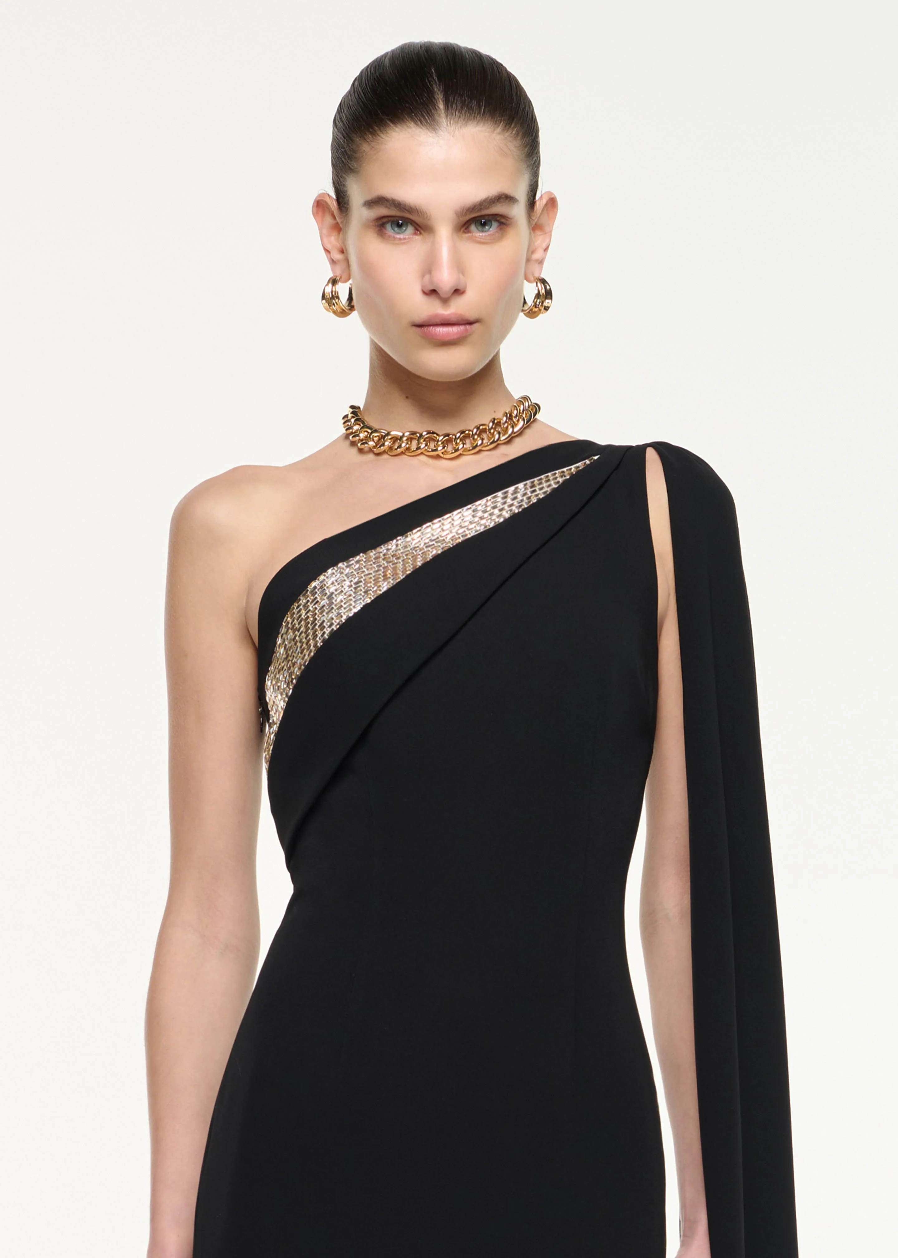 One Shoulder Diamante Gown - Image 4