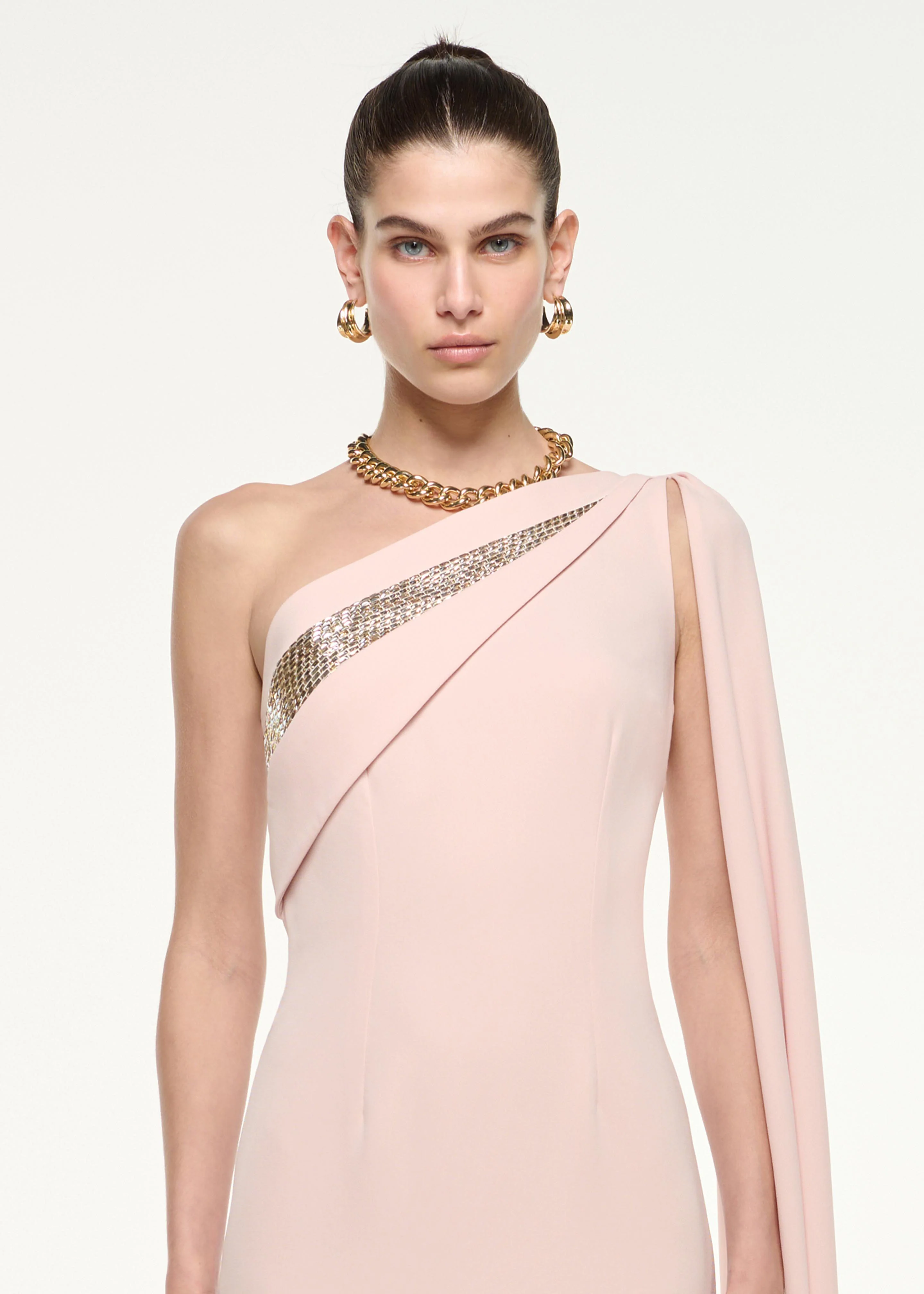 One Shoulder Diamante Gown - Image 4