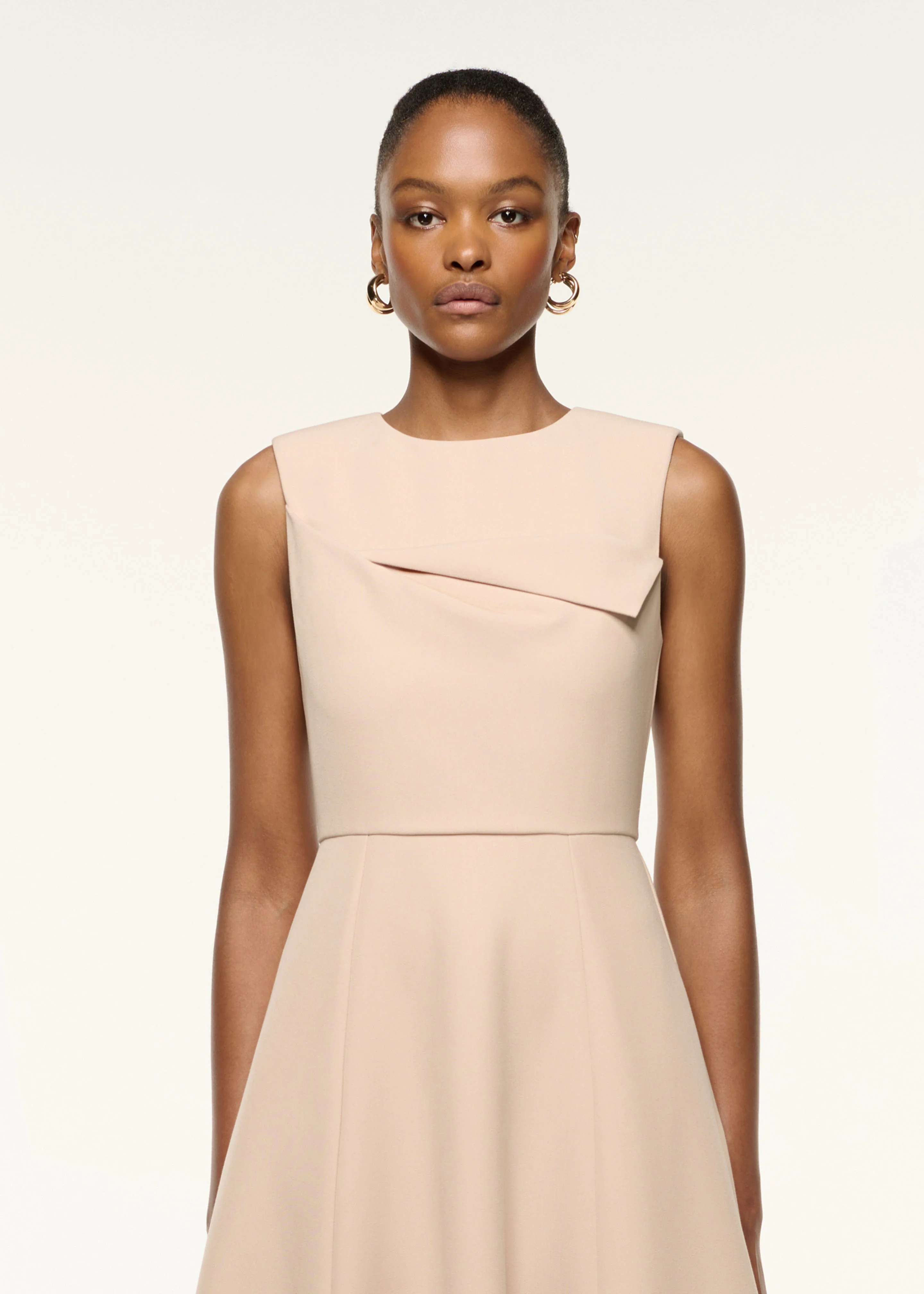 Origami Bust Line Flared Midi Dress - Image 4