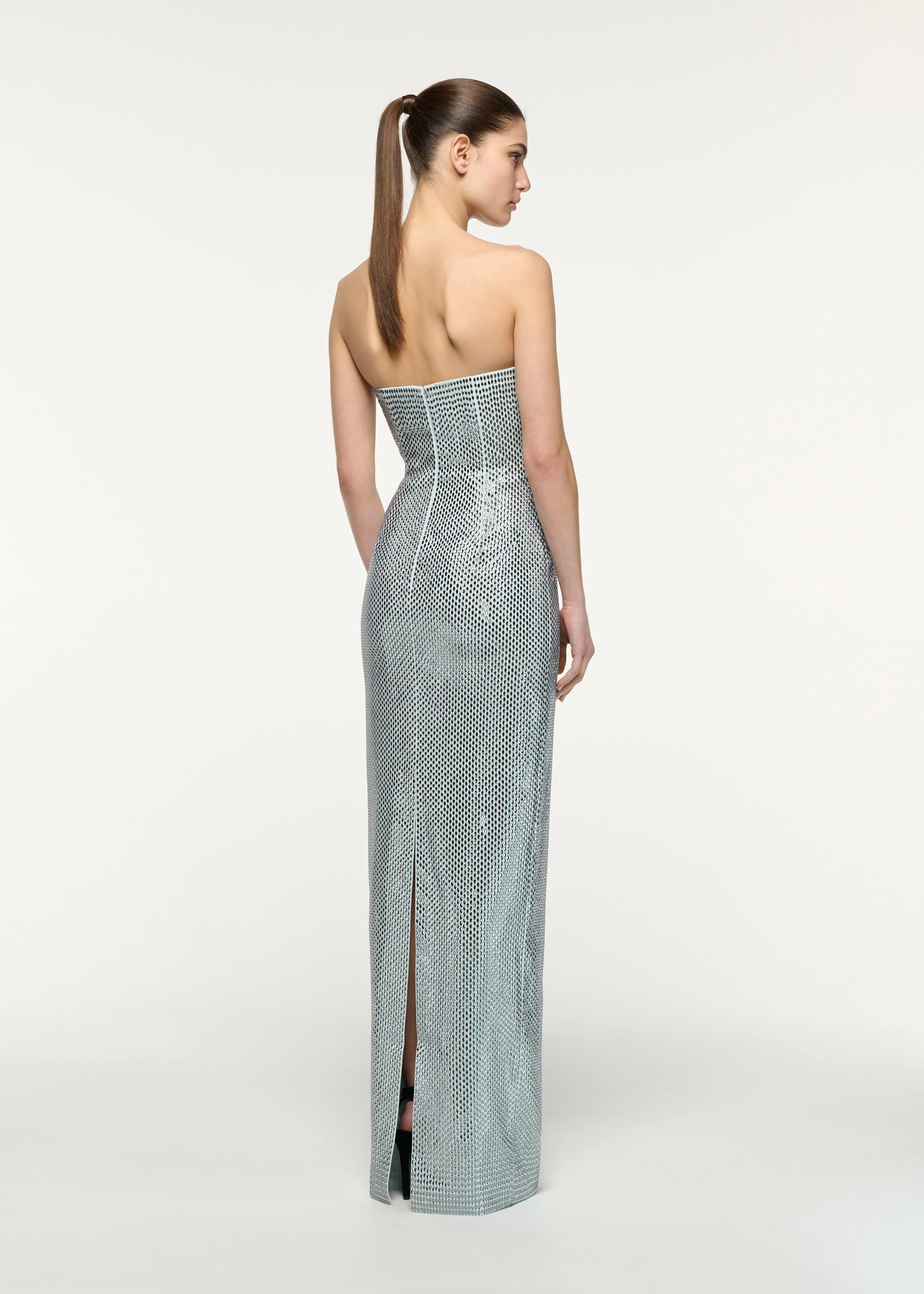 Origami Drape Bust Diamante Gown - Image 3