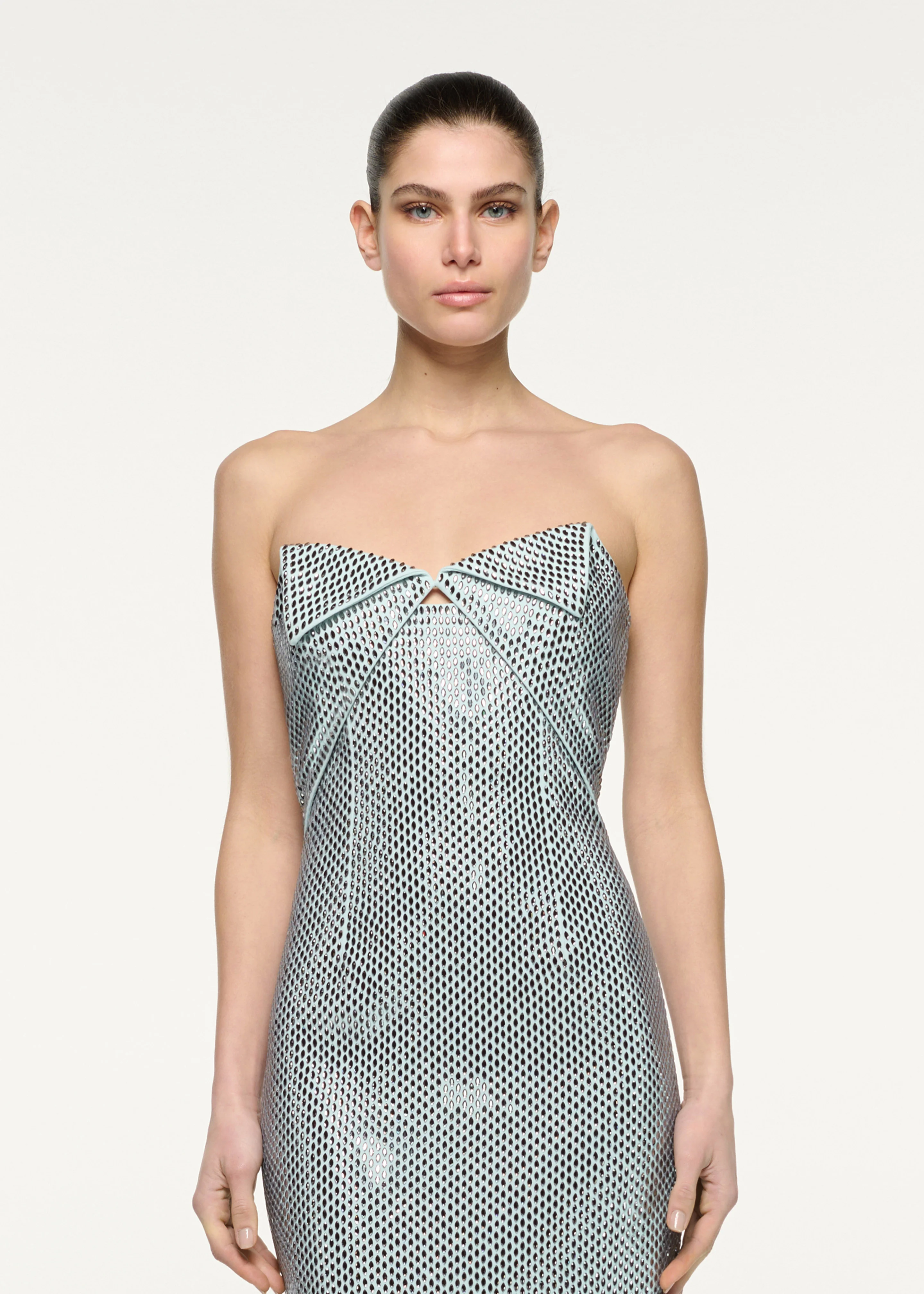 Origami Drape Bust Diamante Gown - Image 4