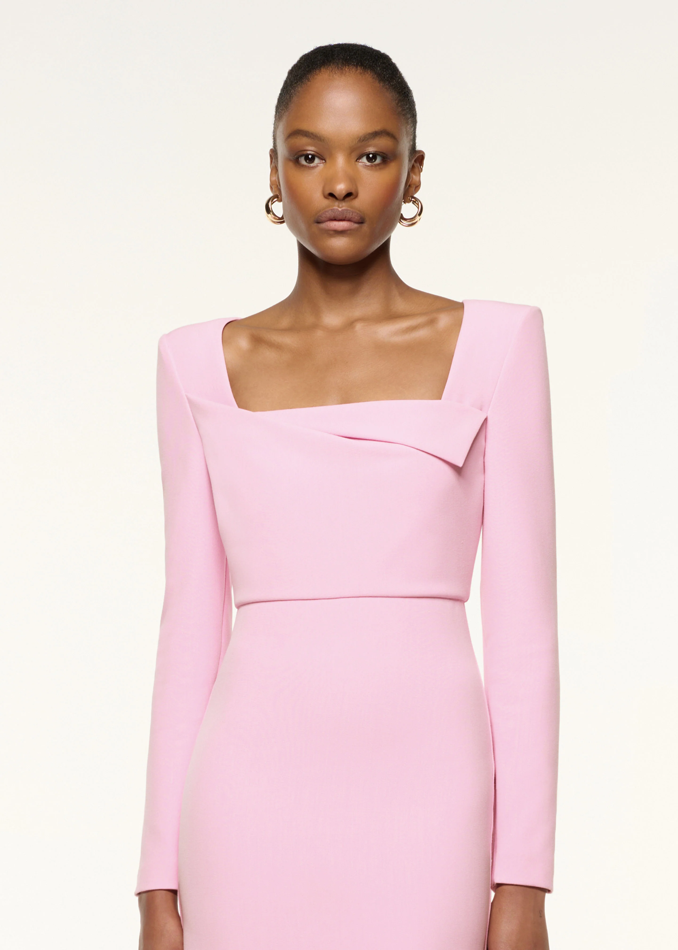 Origami Square Neckline Column Dress - Image 4