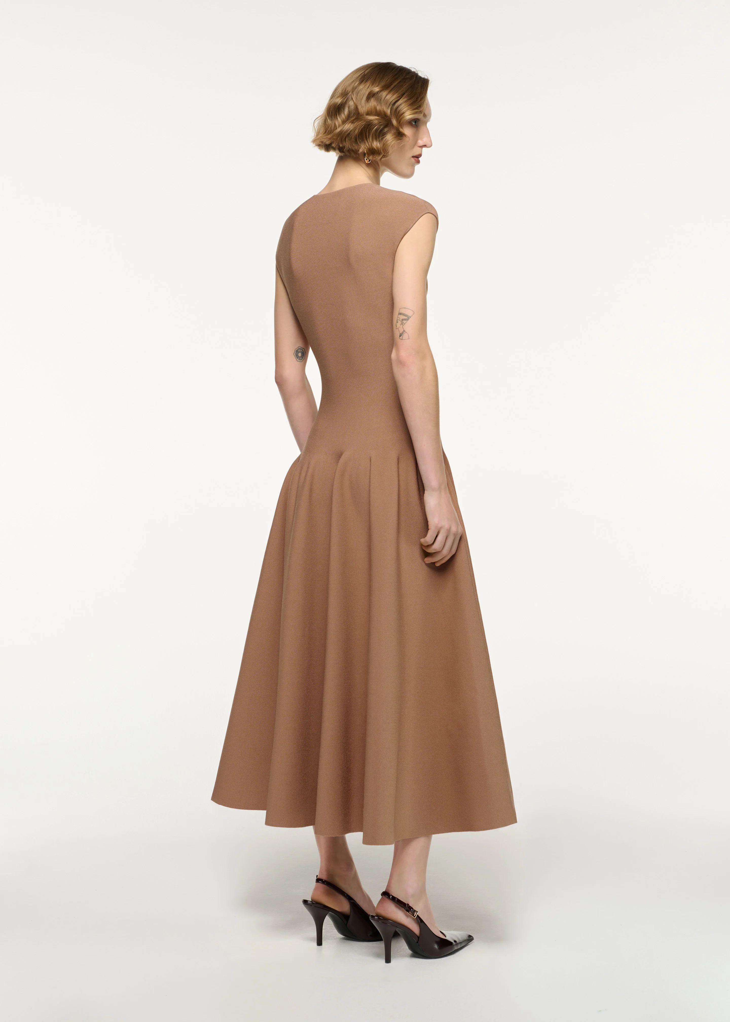 Pebble Trimmed Knit Dress - Image 3