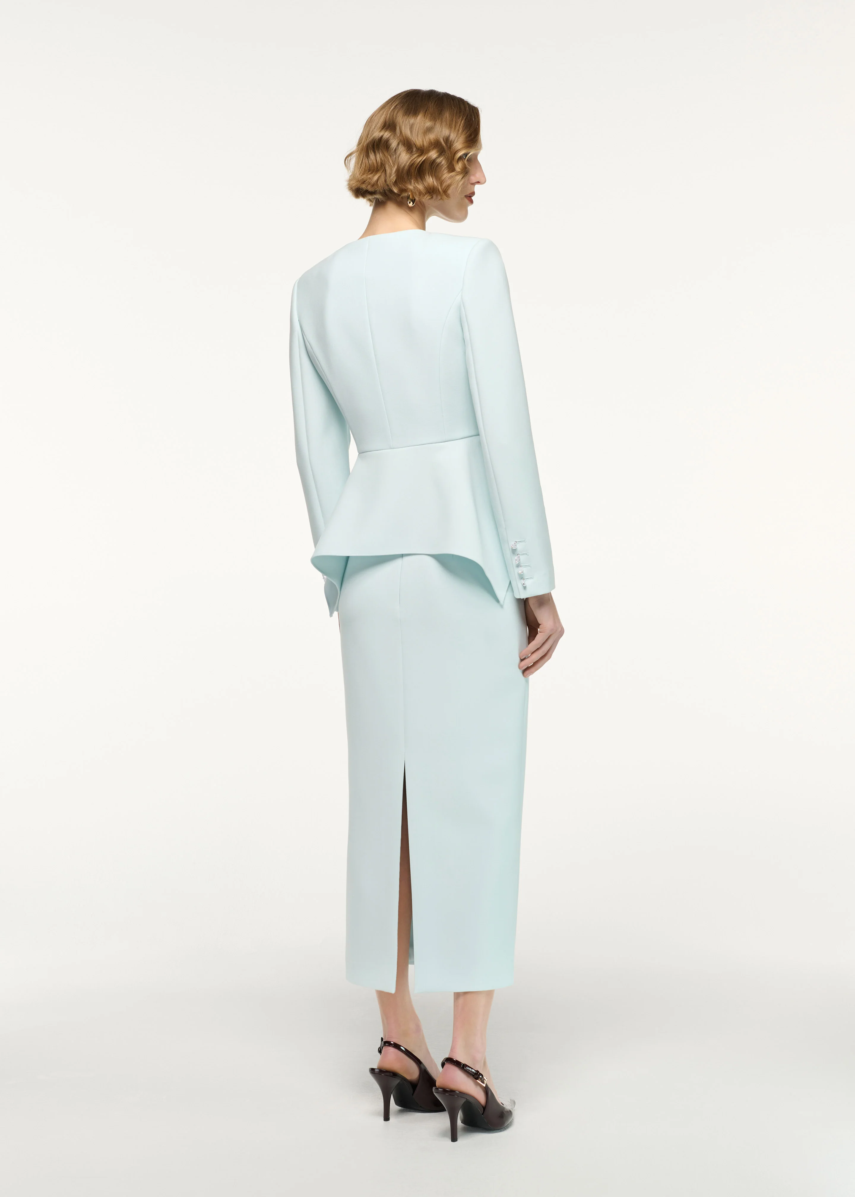 Peplum Crepe Jacket - Image 3
