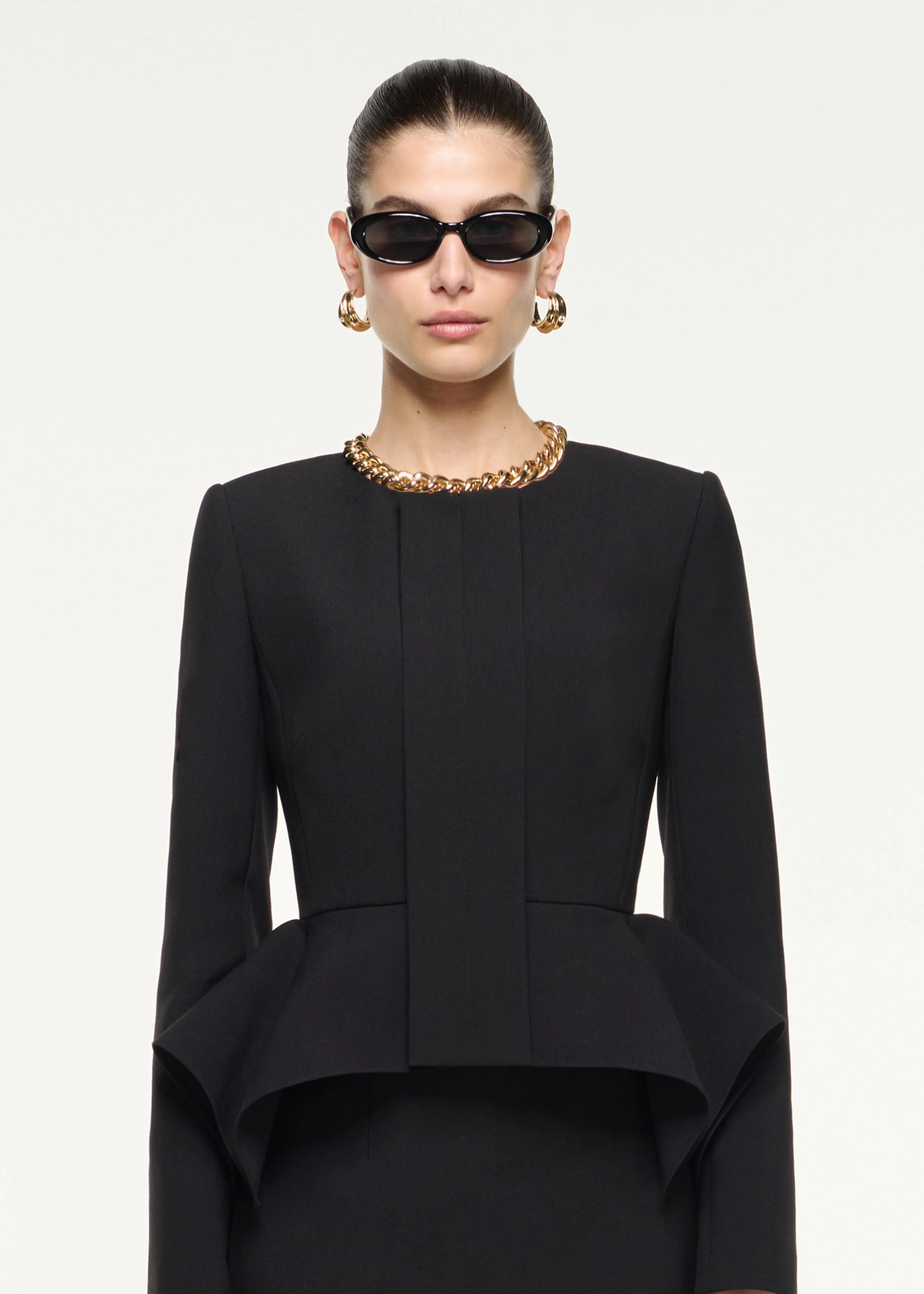 Peplum Crepe Jacket - Image 4