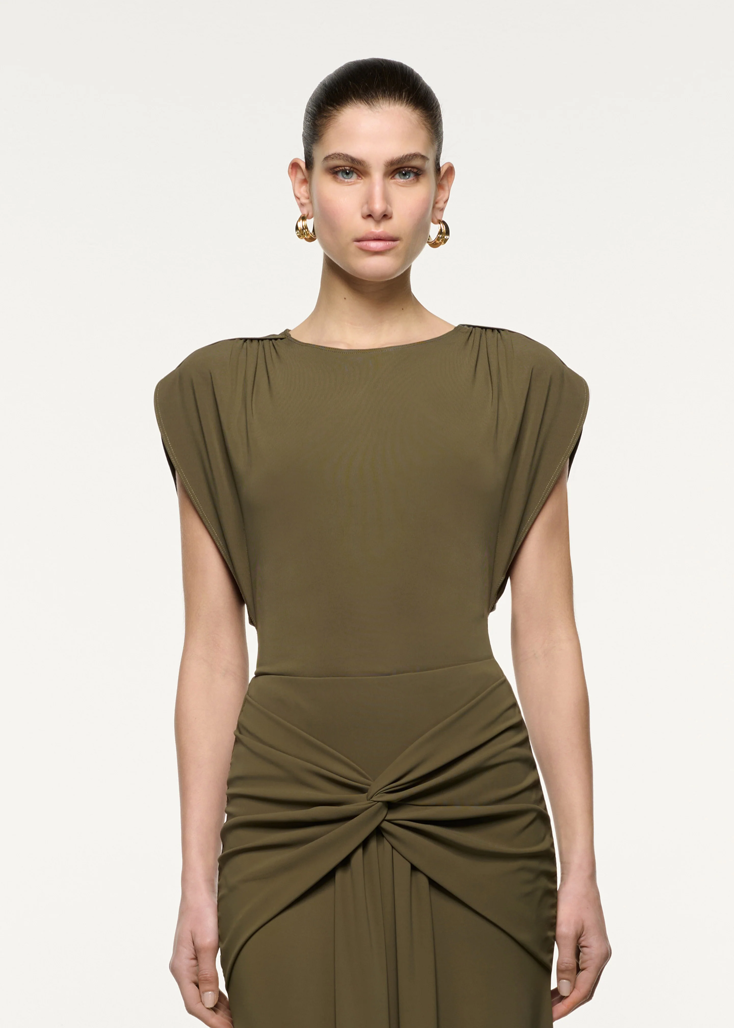 Petal Drape Sleeve Jersey Top - Image 4