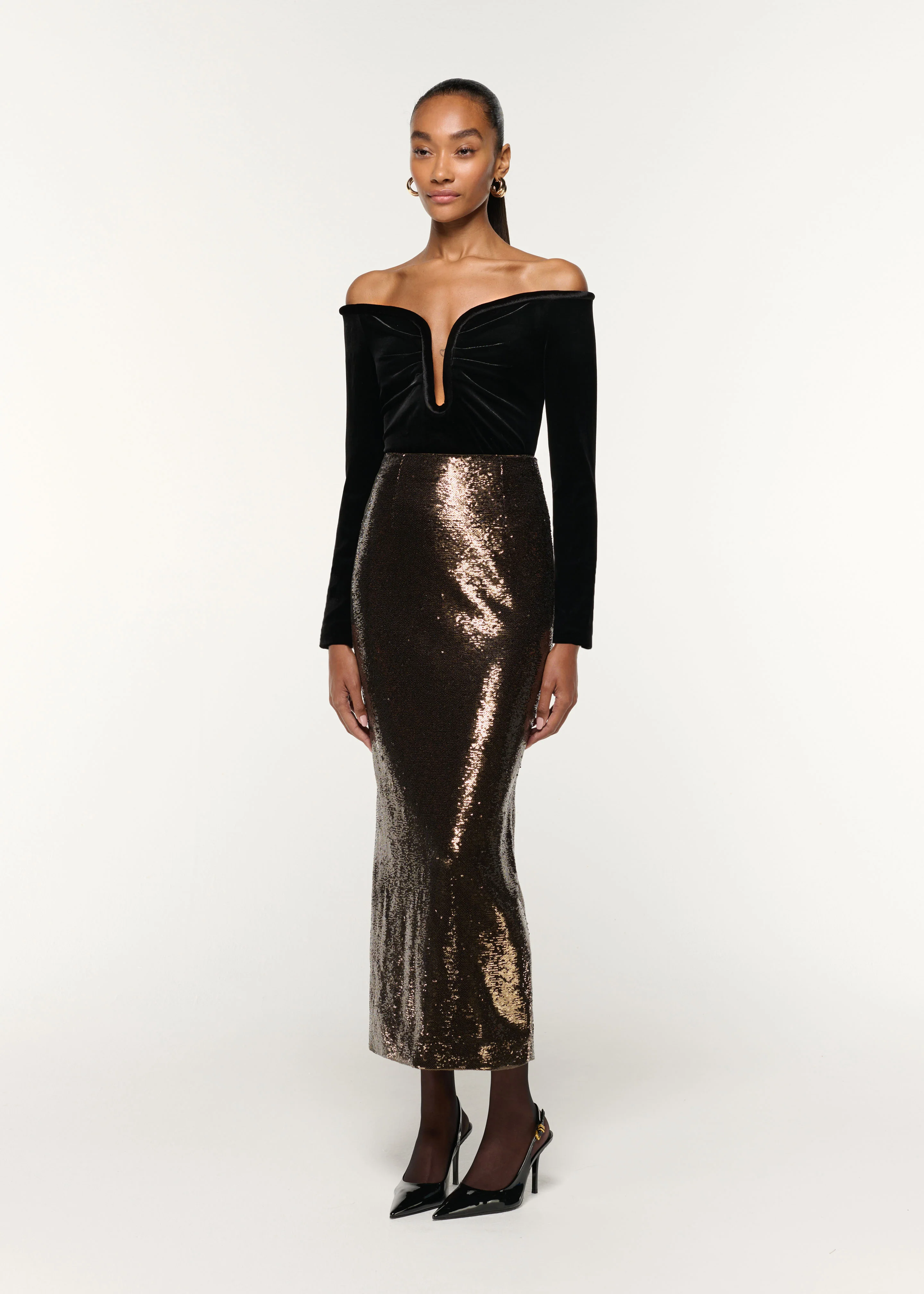 Sequin Column Skirt - Image 2